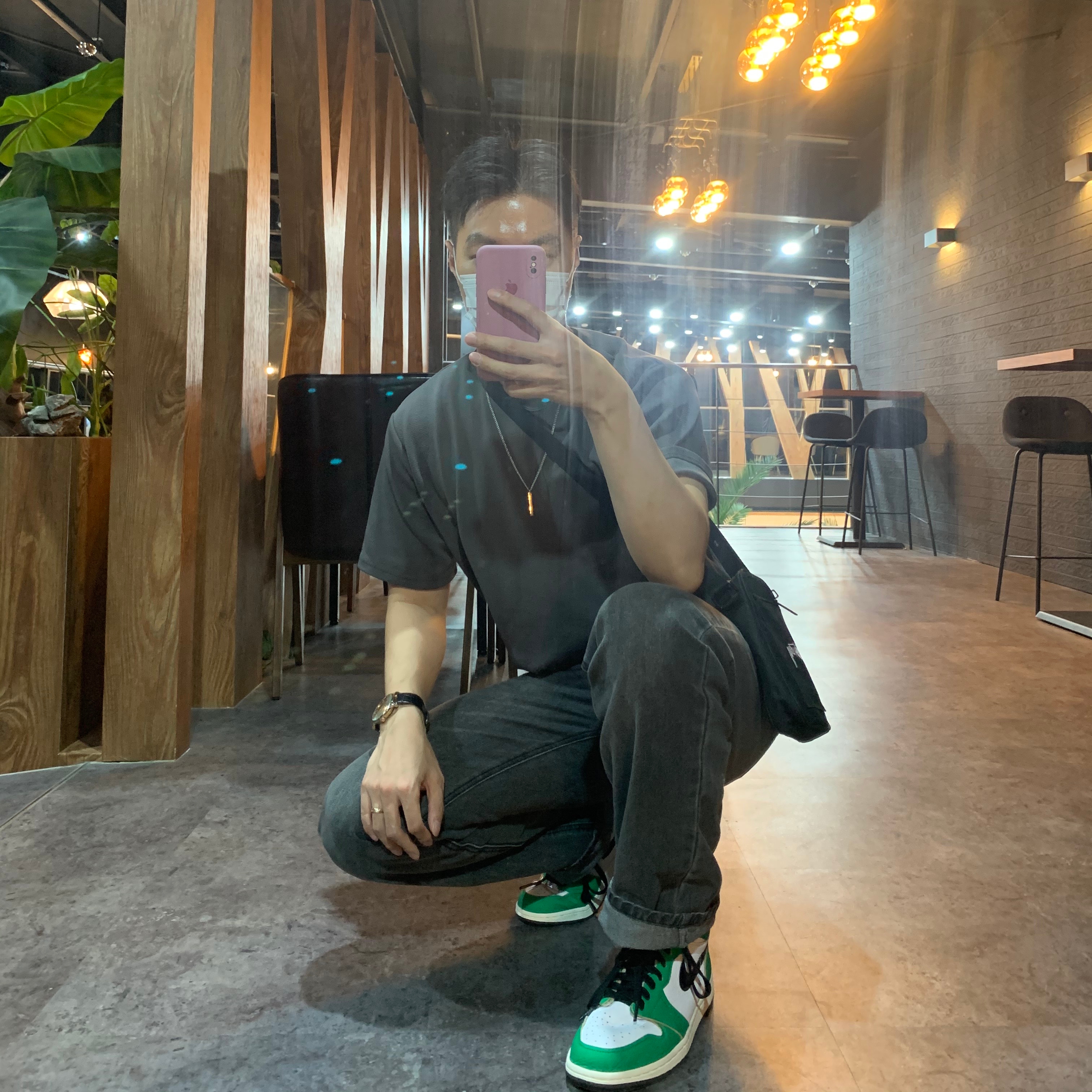 (W) Jordan 1 Retro High OG Lucky Green 착용 스타일