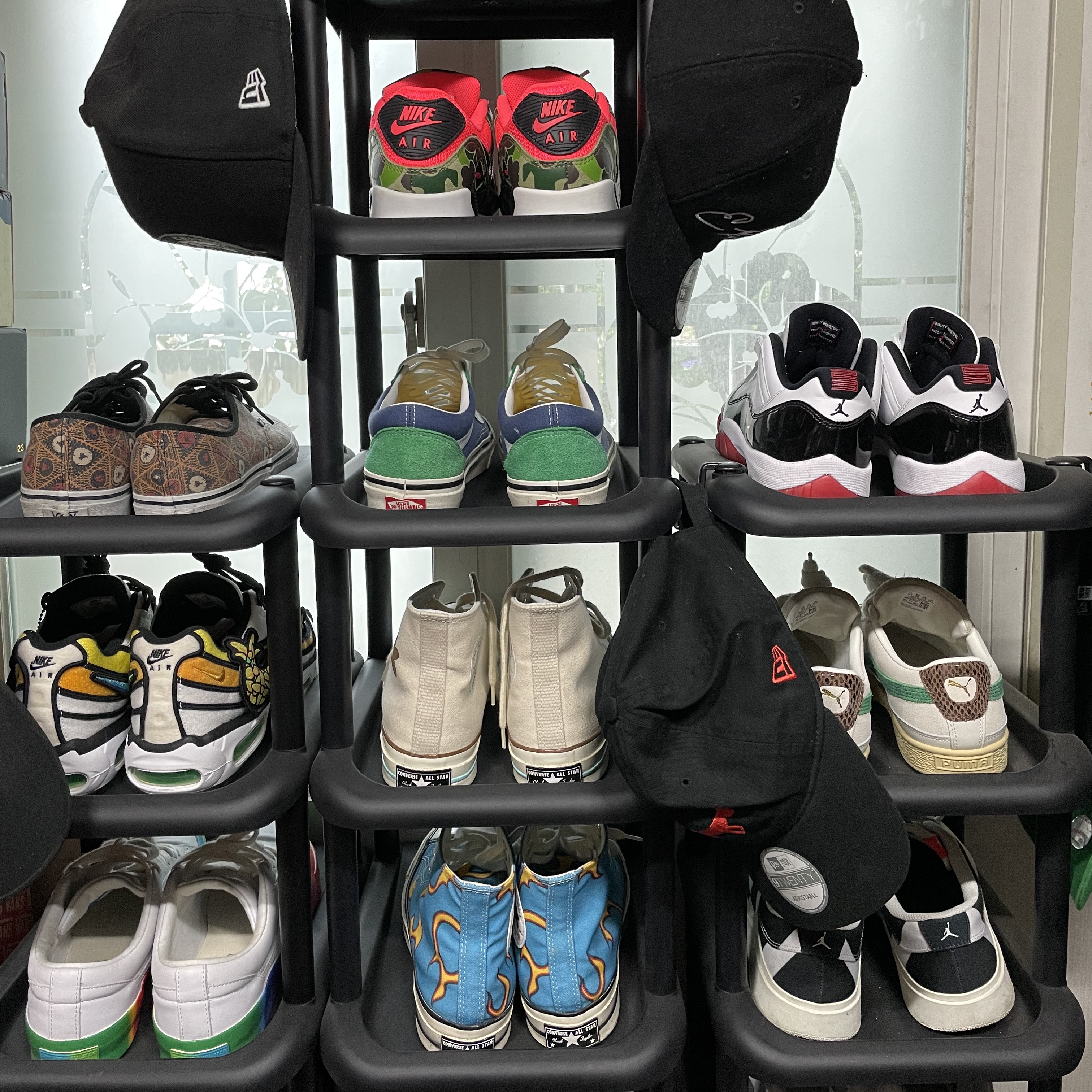 Nike x Atmos Air Max 90 Duck Hunter Camo, Nike Air Max 95 Pollen Rise 착용 스타일