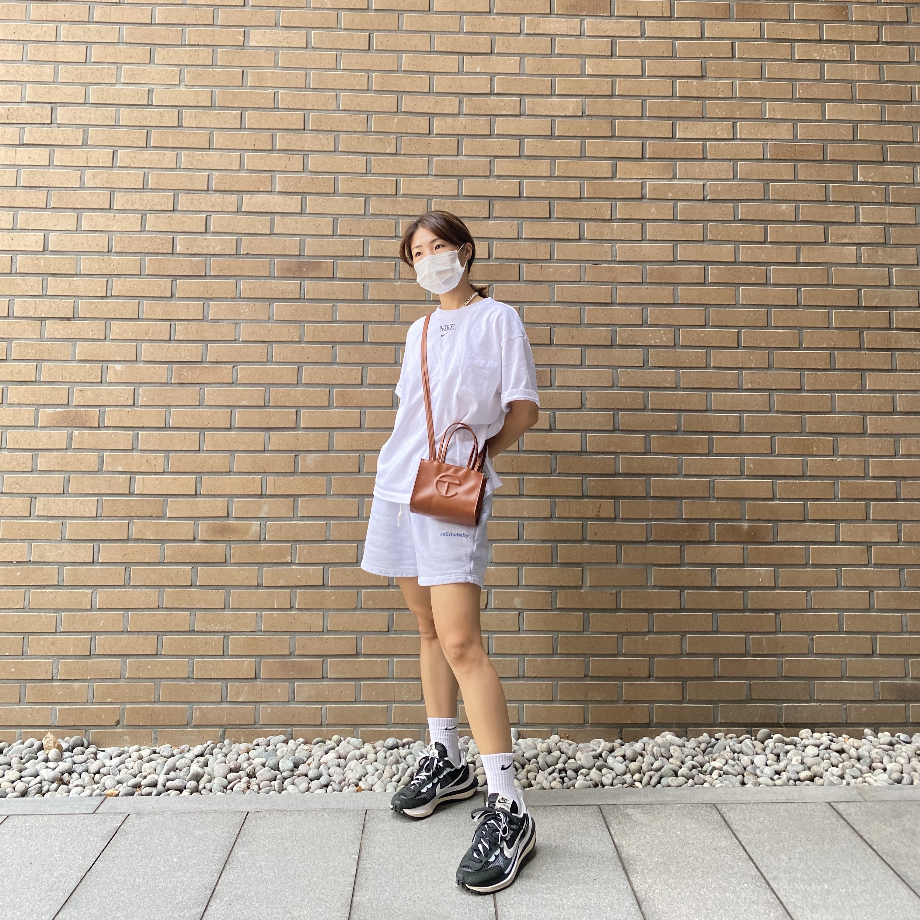 Nike x Sacai VaporWaffle Black White 착용 스타일