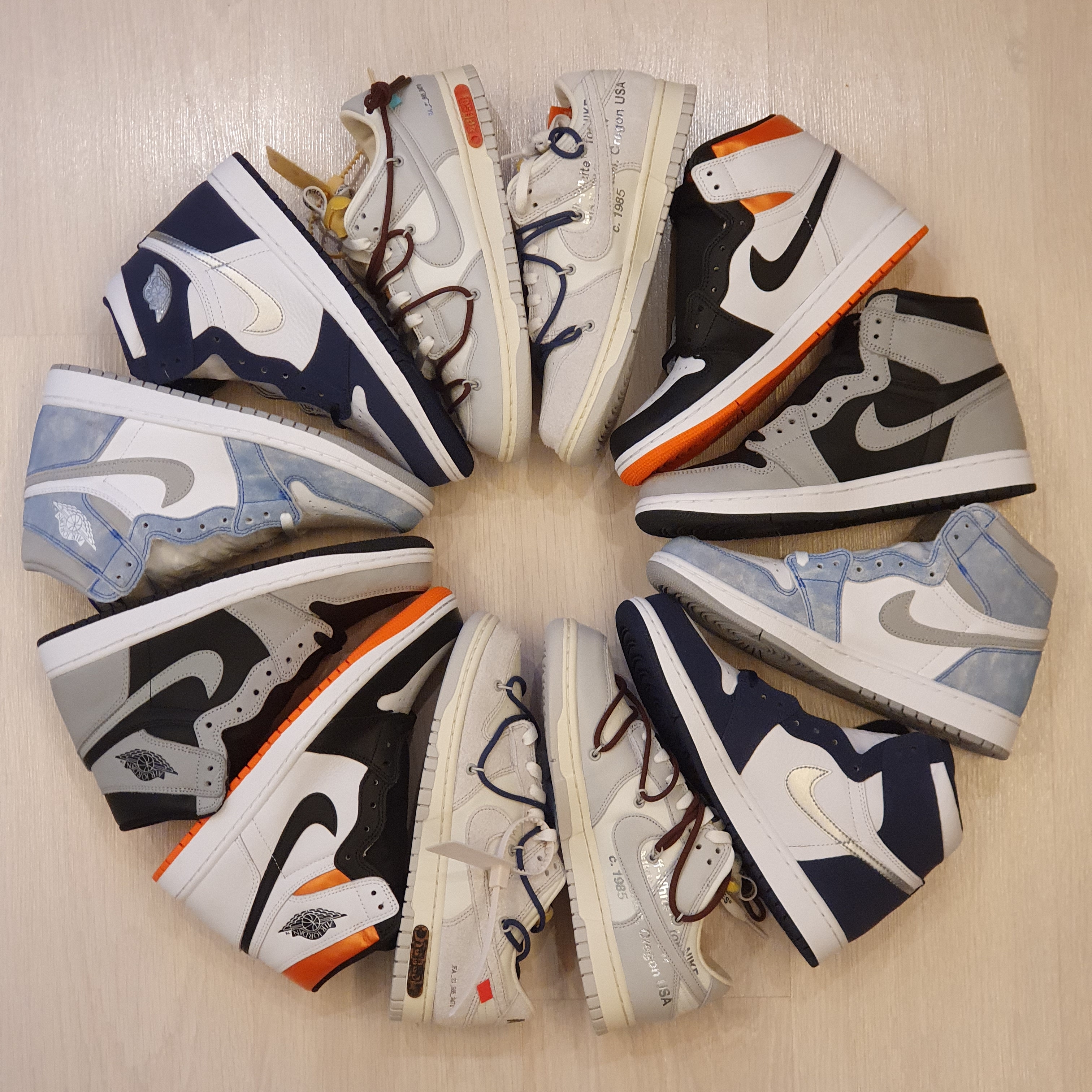Nike x Off-White Dunk Low The 50 - Lot 46, Nike x Off-White Dunk Low The 50 - Lot 18 착용 스타일