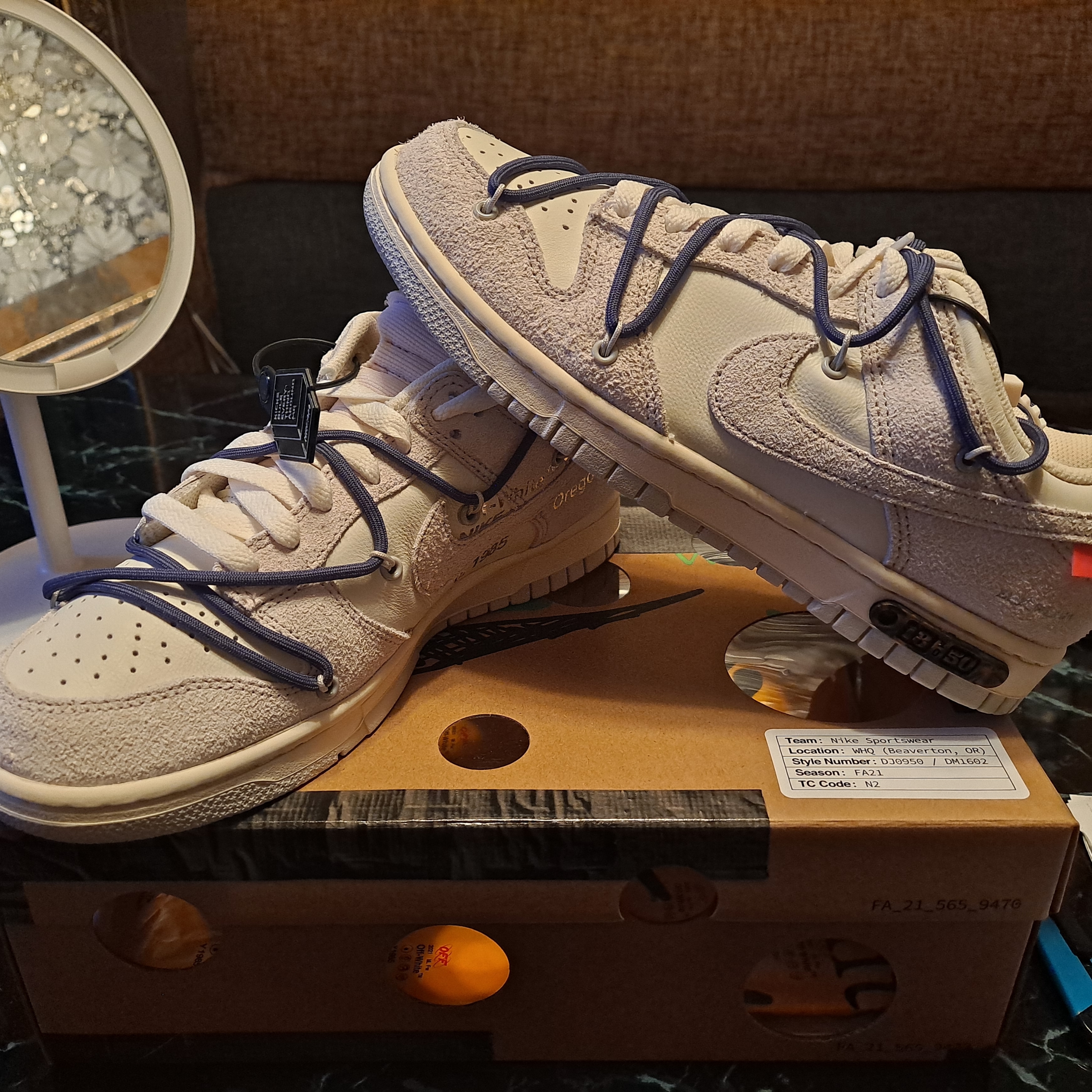 Nike x Off-White Dunk Low The 50 - Lot 18 착용 스타일 - 2