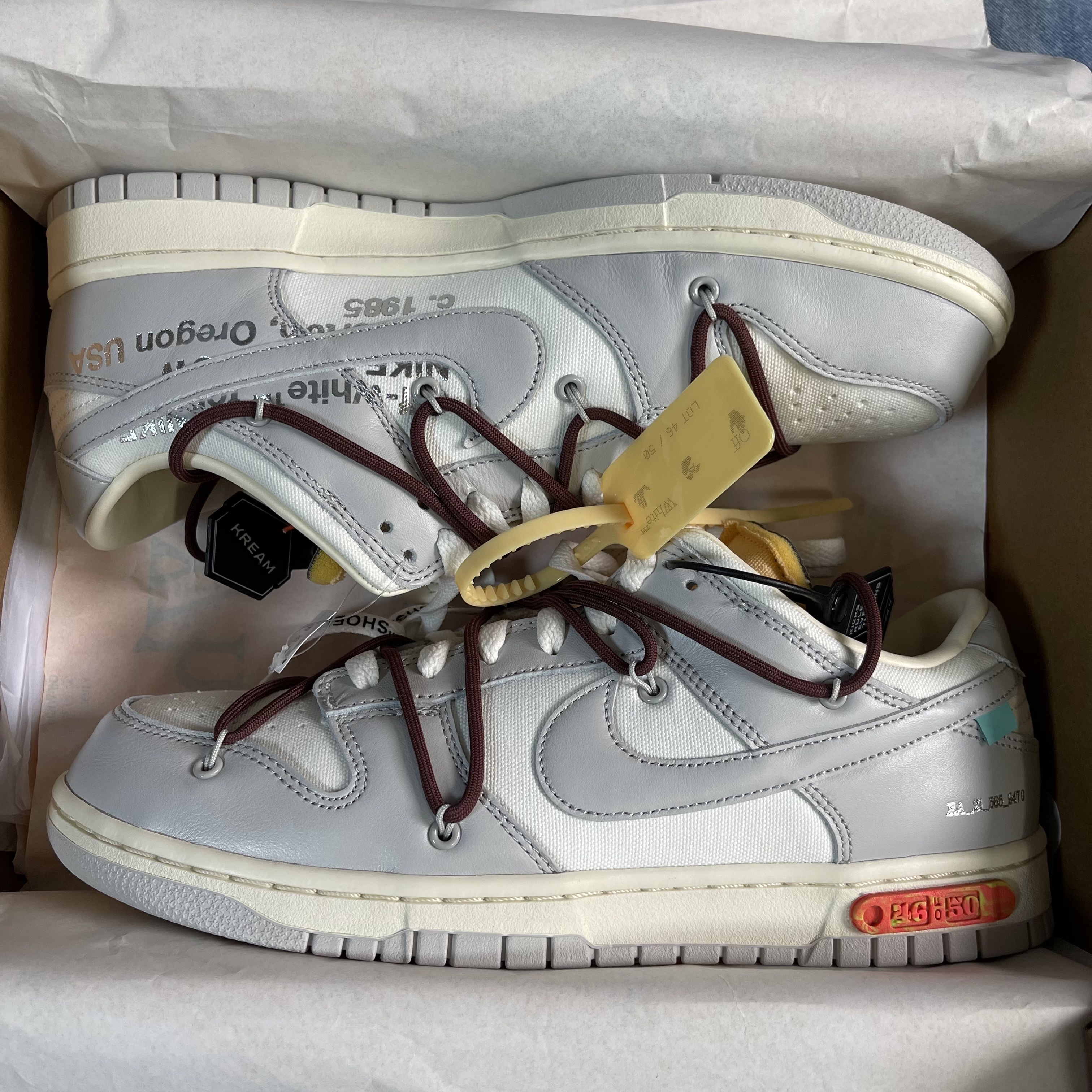Nike x Off-White Dunk Low The 50 - Lot 46 착용 스타일 - 5