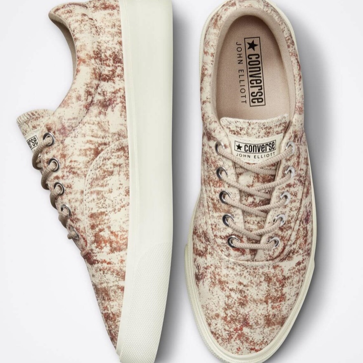 Converse x John Elliott Skid Grip Ox Antique White 착용 스타일 - 1