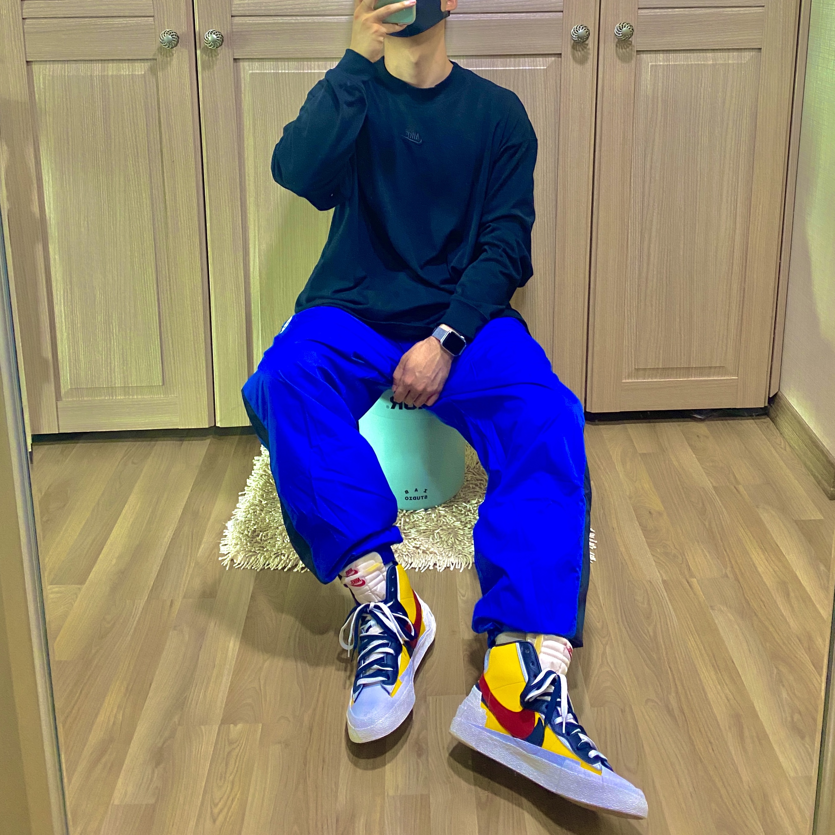 Nike x Sacai Blazer Mid Snow Beach 착용 스타일