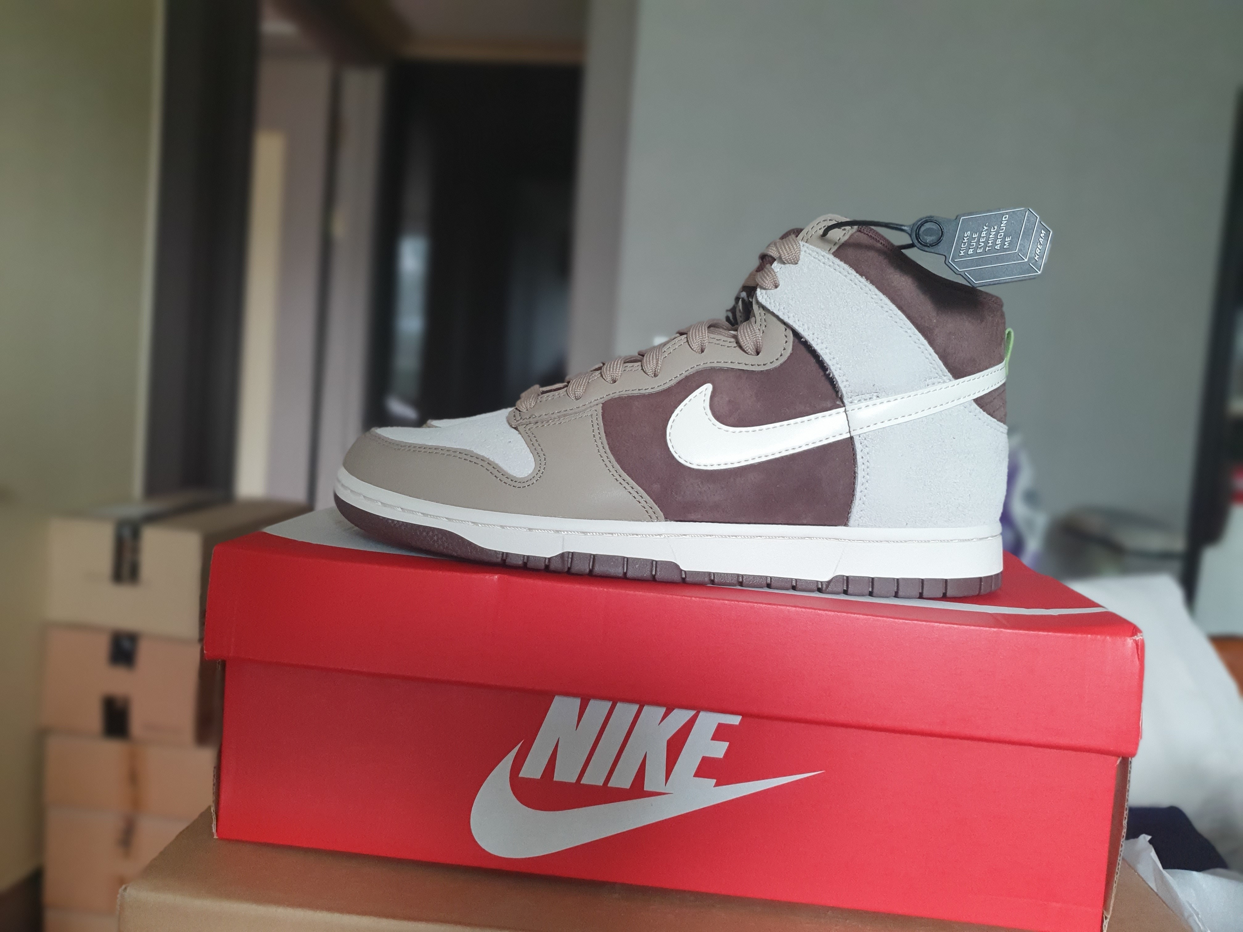 Nike Dunk High Retro PRM Light Chocolate 착용 스타일 - 2
