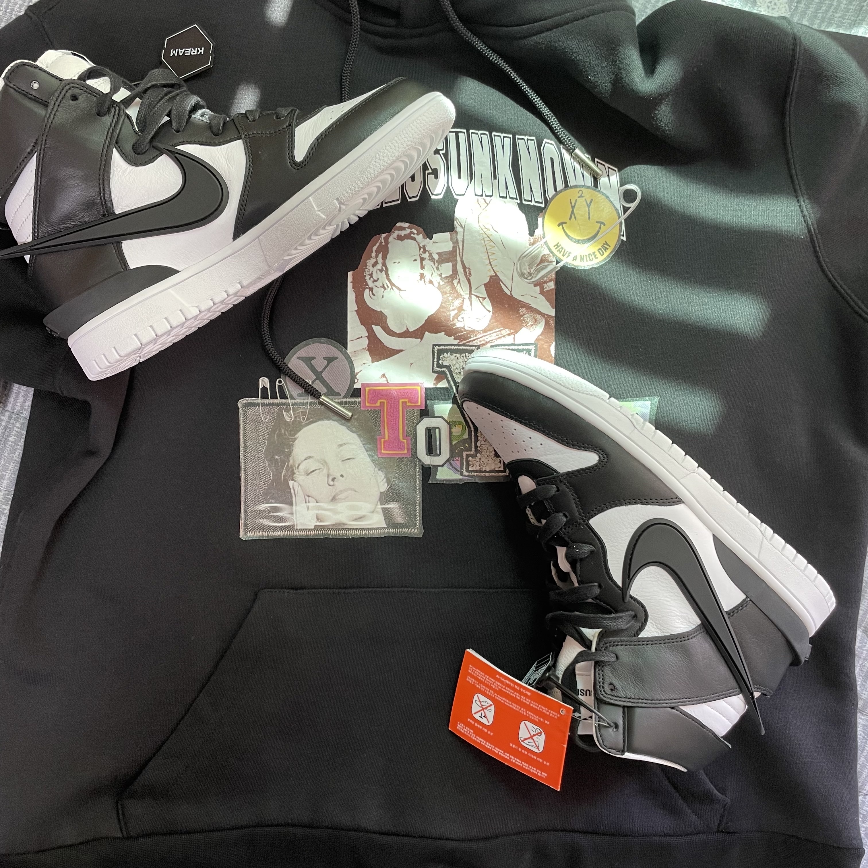 Nike x Ambush Dunk High Black 착용 스타일 - 2