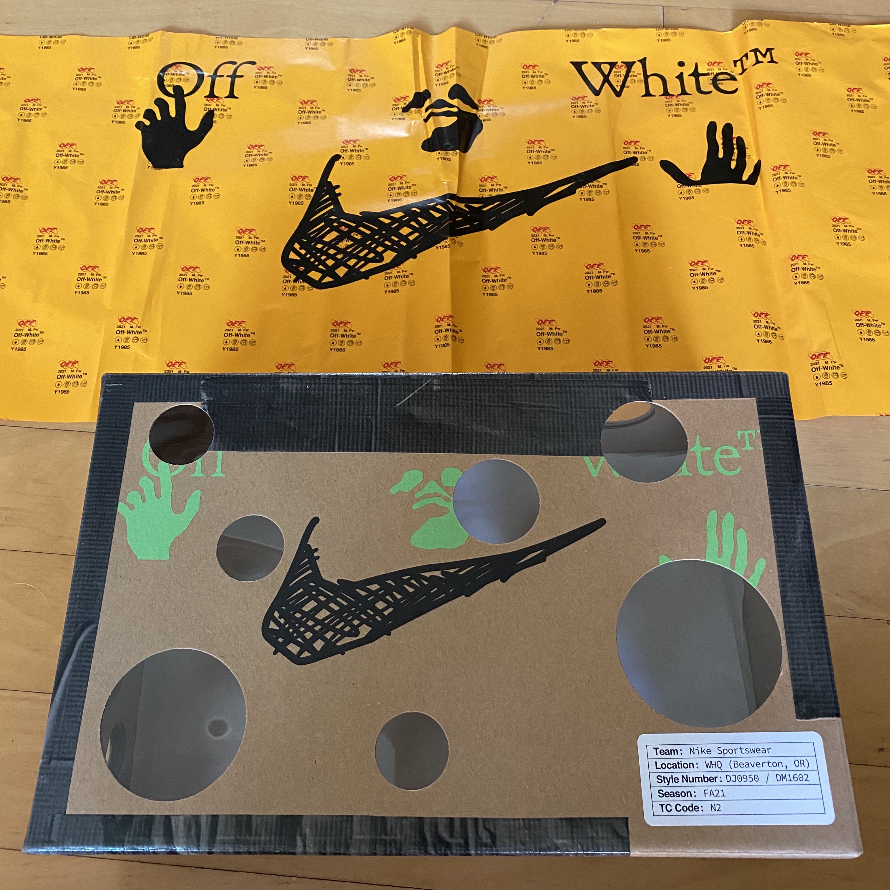 Nike x Off-White Dunk Low The 50 - Lot 18, Nike x Peaceminusone Air Force 1 Low Para-Noise 착용 스타일 - 3