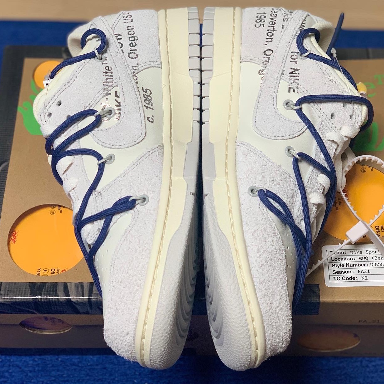 Nike x Off-White Dunk Low The 50 - Lot 18 착용 스타일 - 5