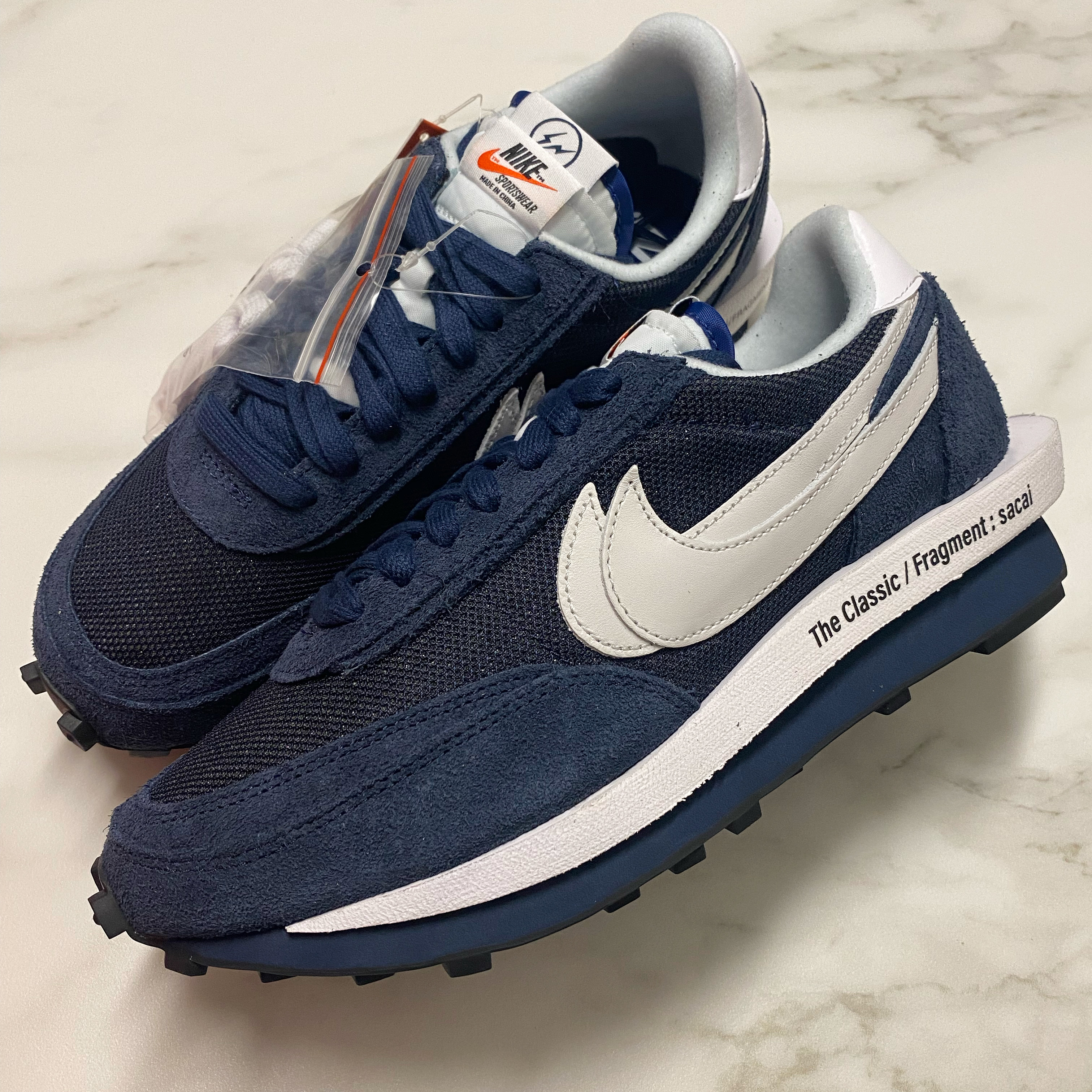 Nike x Sacai x Fragment LDWaffle Blackened Blue 착용 스타일