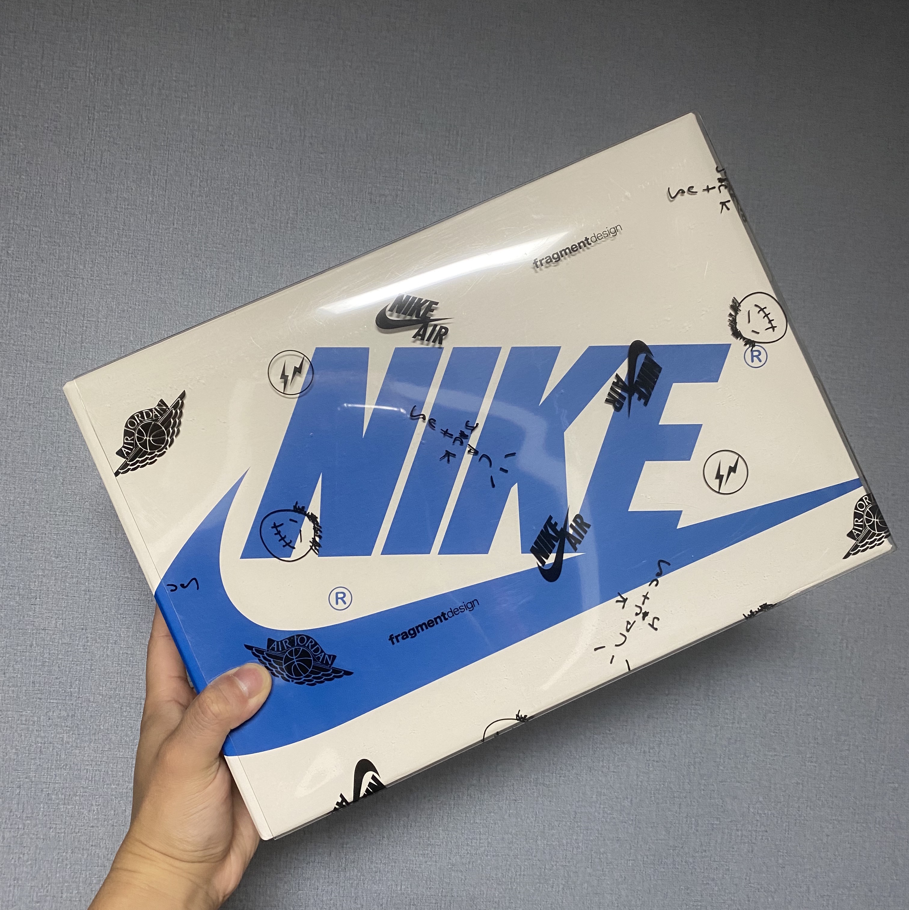 Jordan 1 x Travis Scott x Fragment Retro Low OG SP Military Blue 착용 스타일 - 2