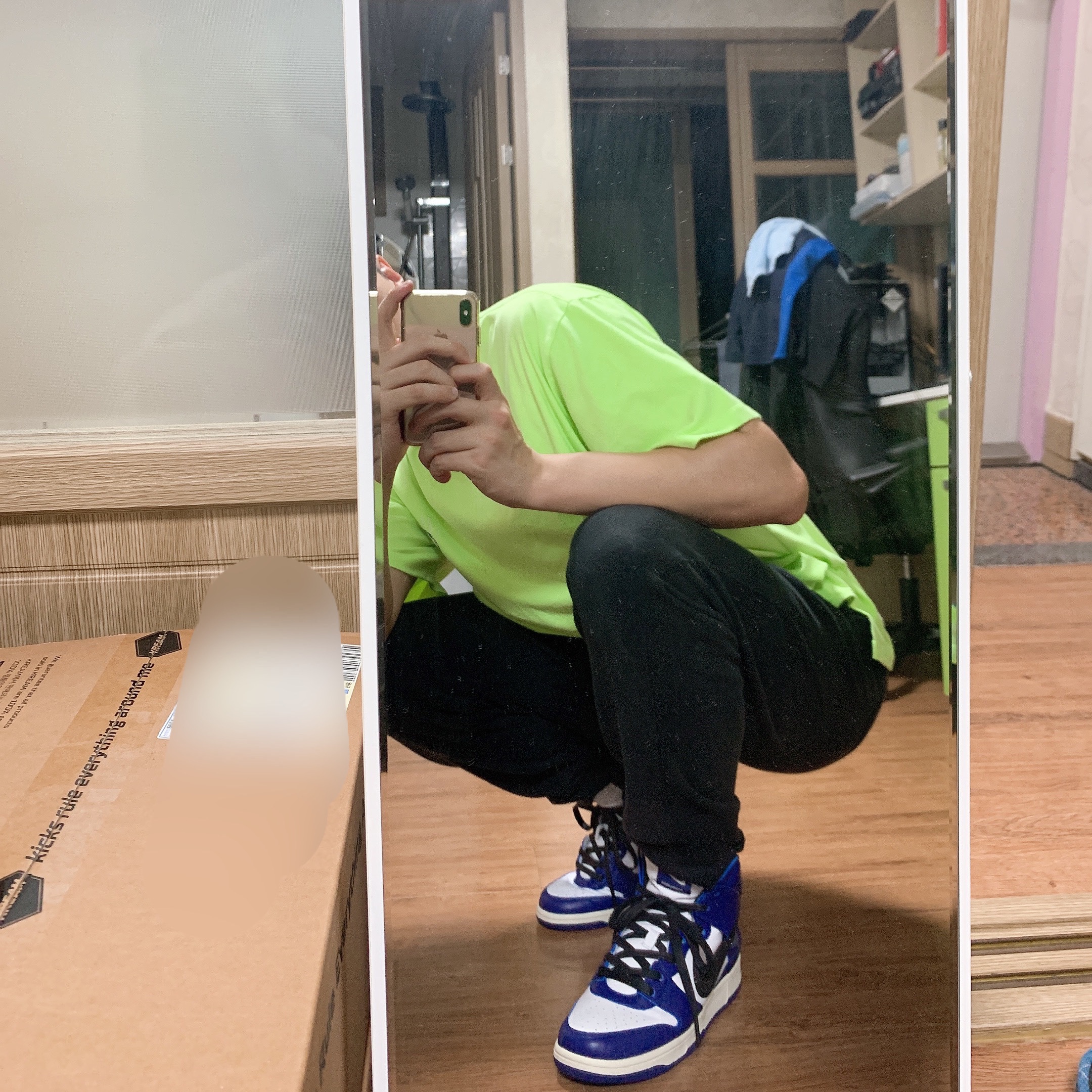 Nike x Ambush Dunk High Deep Royal Blue 착용 스타일 - 1