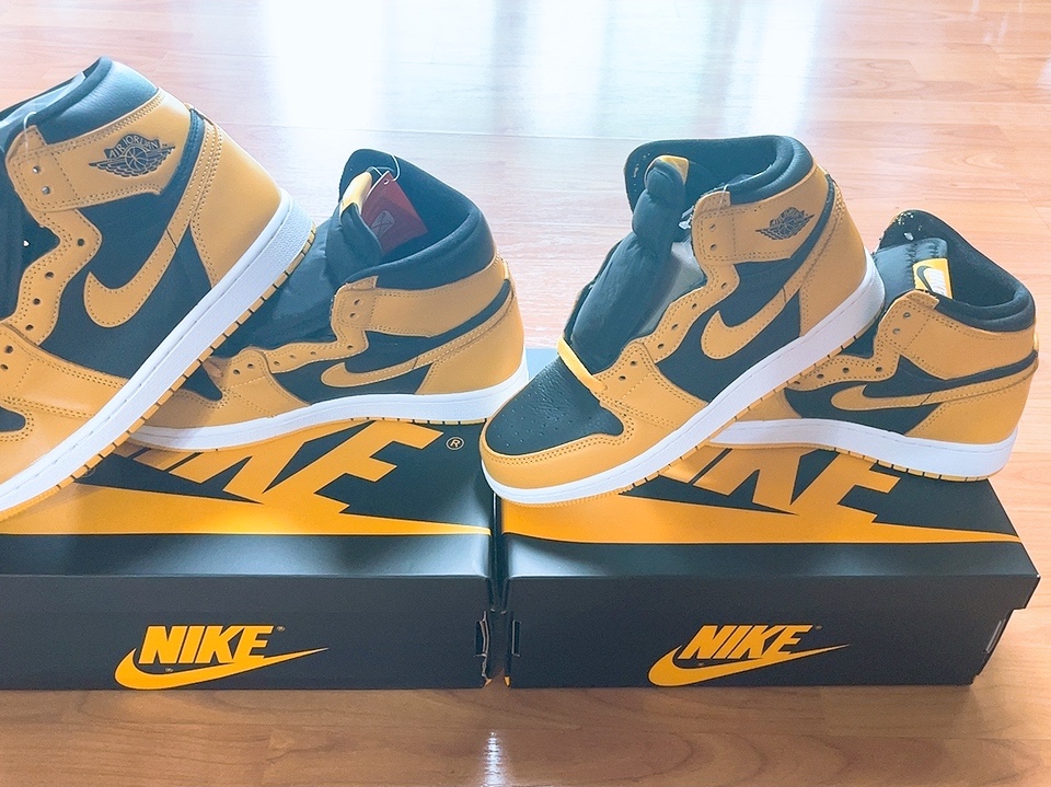 Jordan 1 Retro High OG Pollen, (GS) Jordan 1 Retro High OG Pollen 착용 스타일 - 1