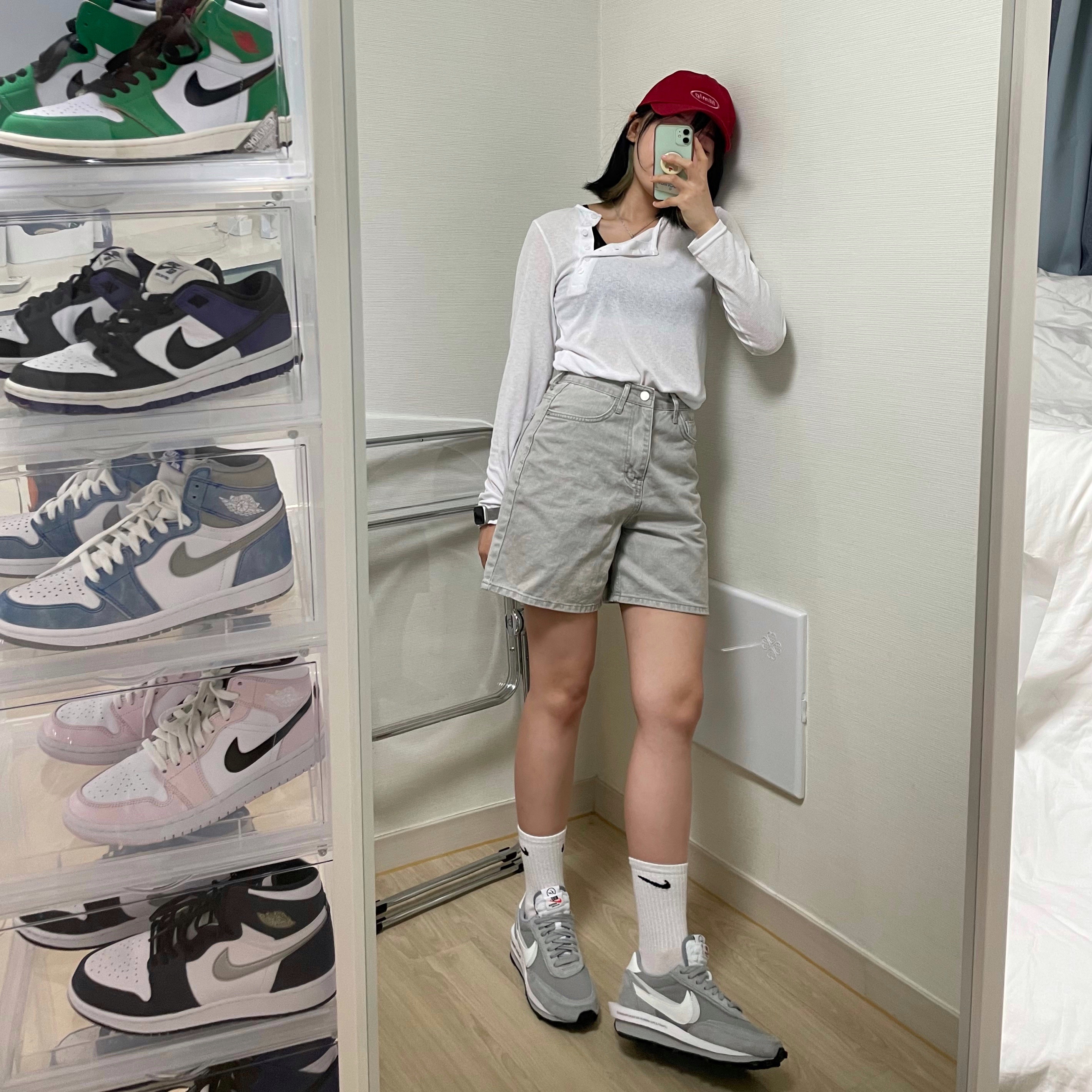 Nike x Sacai x Fragment LDWaffle Light Smoke Grey 착용 스타일 - 1