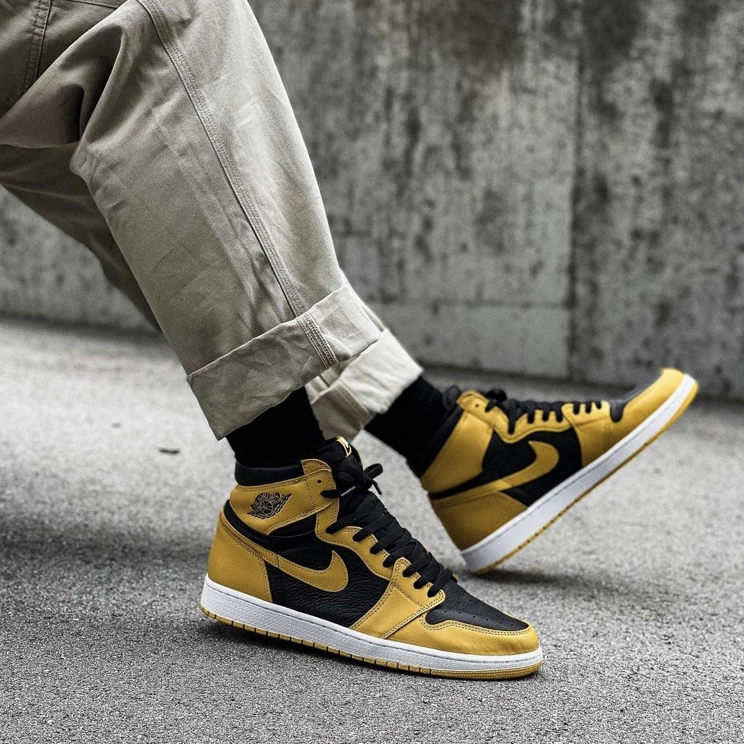 Jordan 1 Retro High OG Pollen, (GS) Jordan 1 Retro High OG Pollen 착용 스타일 - 4