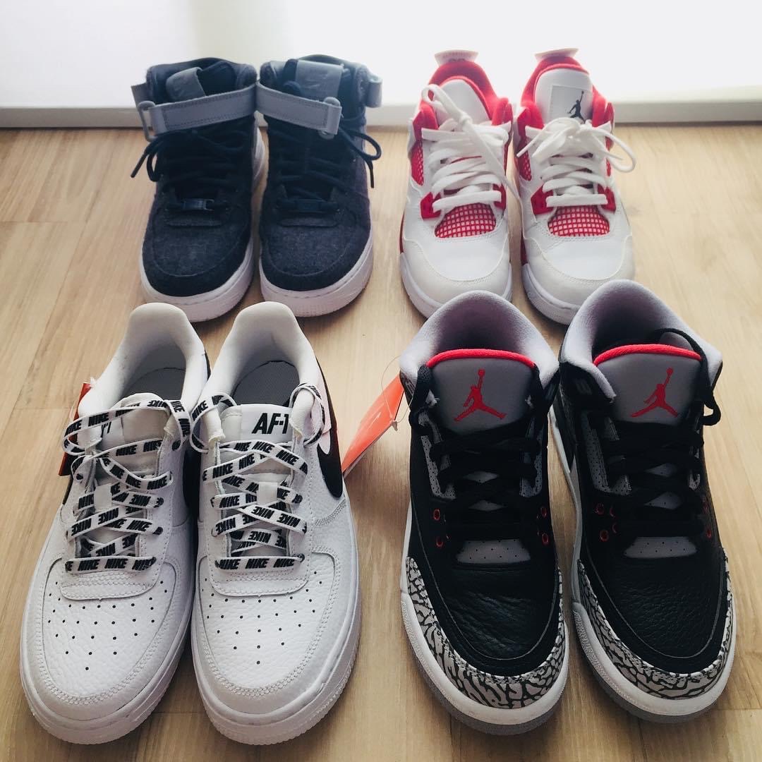 (GS) Jordan 3 Retro OG Black Cement 2018 착용 스타일