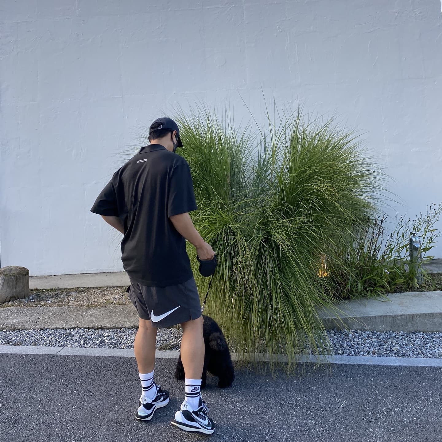 Nike x Stussy Water Shorts Off Noir, Essentials Short Sleeve Boxy Polo Dark Slate/Stretch Limo/Black - 20SS 착용 스타일