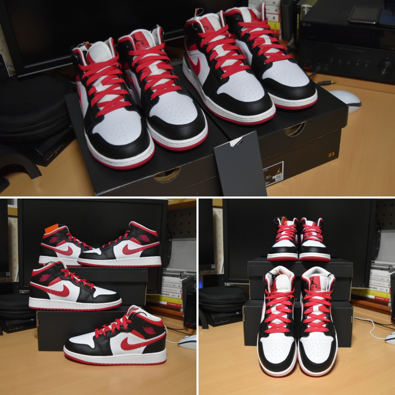 (GS) Jordan 1 Mid Very Berry  착용 스타일