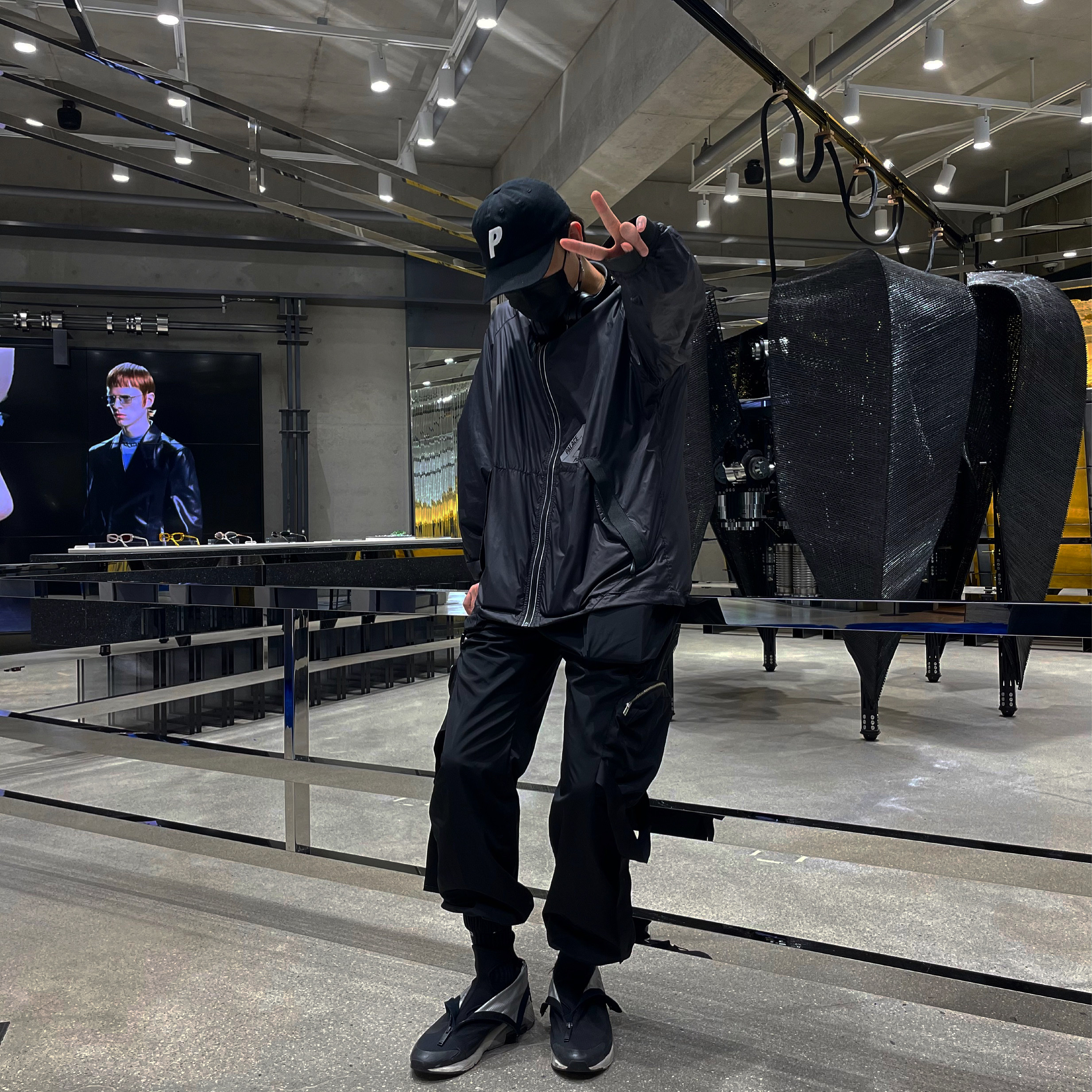 Nike x Ambush Air Max 180 High Black, Palace 3D P 6-Panel Black - 21SS 착용 스타일