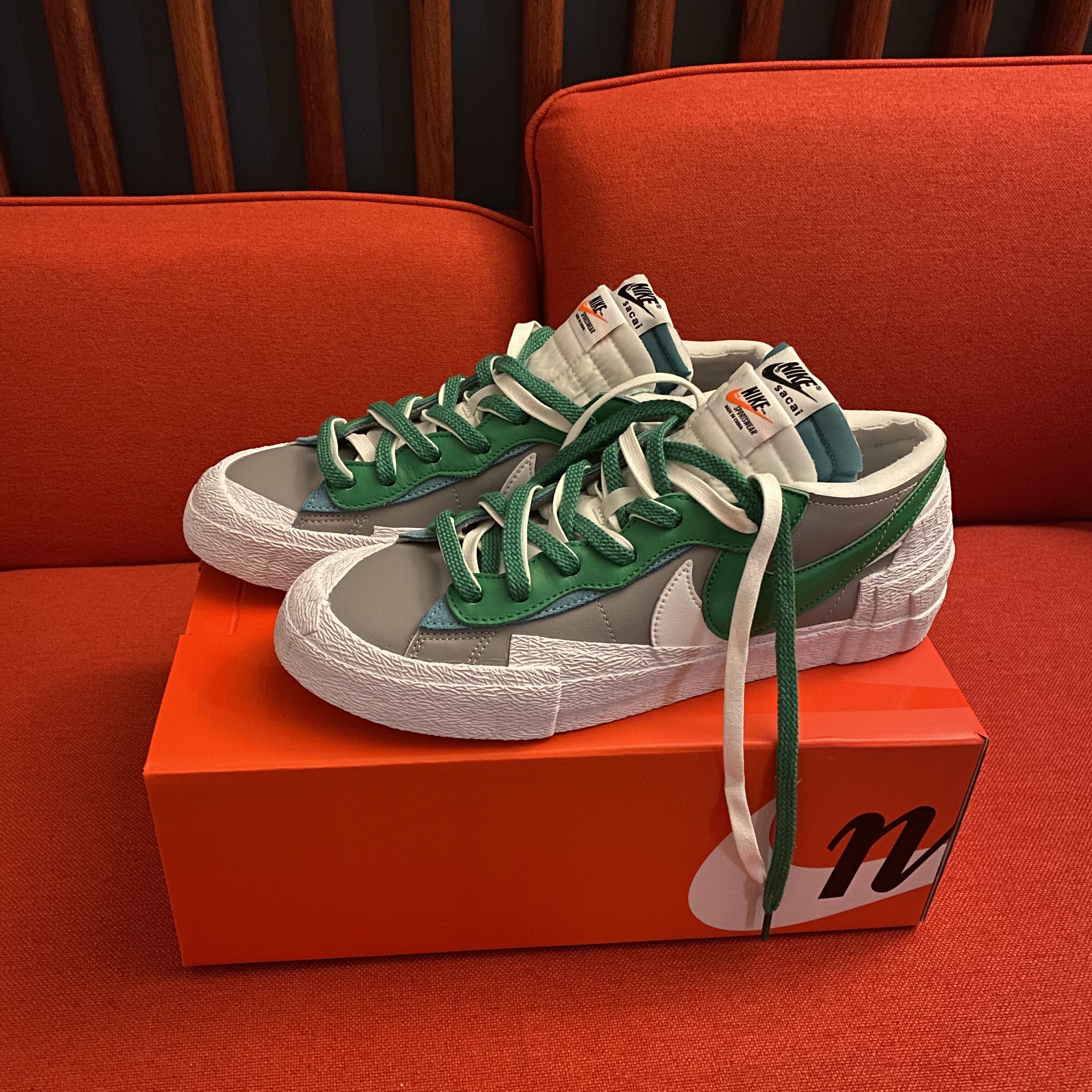 Nike x Sacai Blazer Low Classic Green 착용 스타일