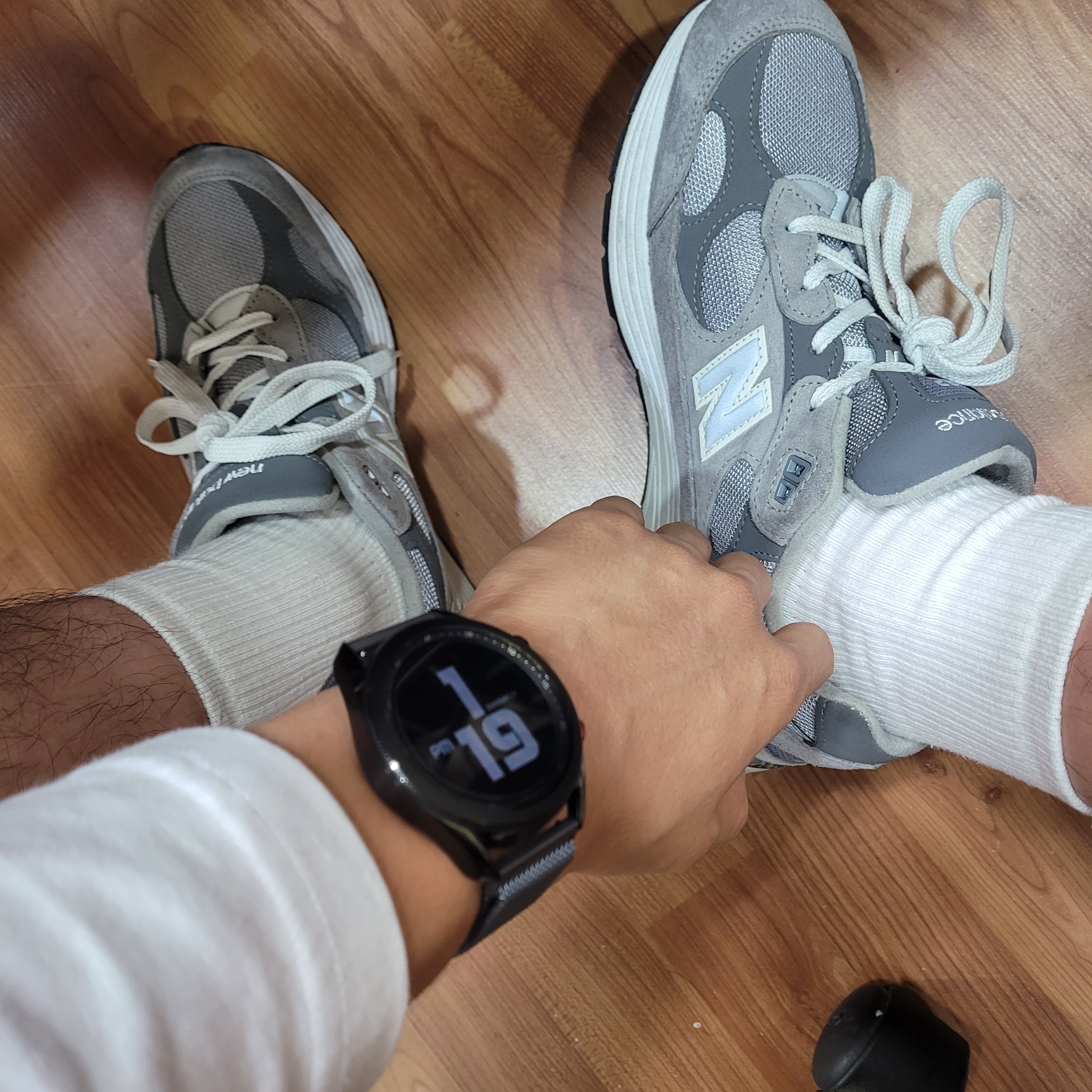 New Balance 992 Made in USA Grey - D Standard 착용 스타일