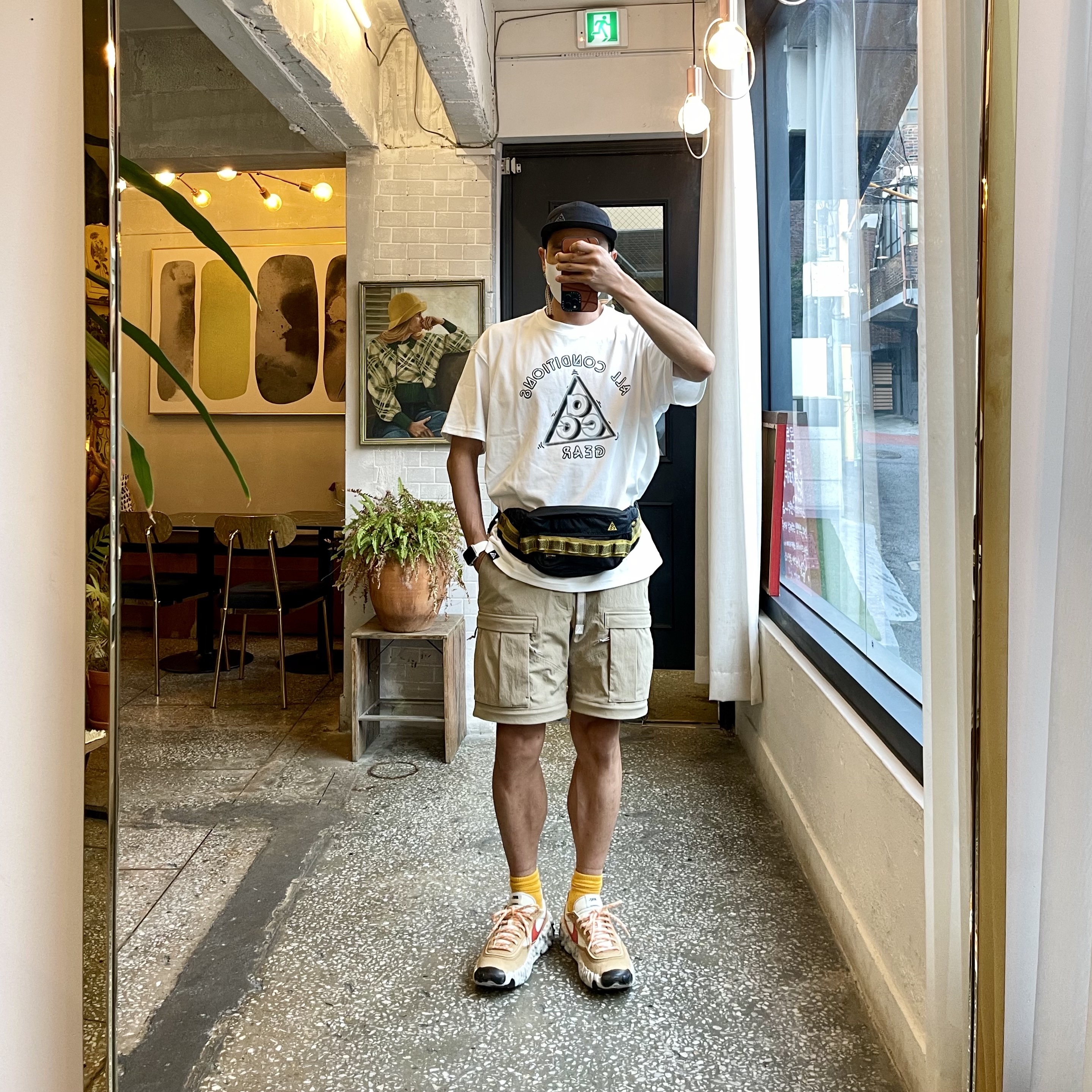 Nike Overbreak SP Fossil, Nike ACG Smith Summit Pants Khaki - Asia 착용 스타일 - 3