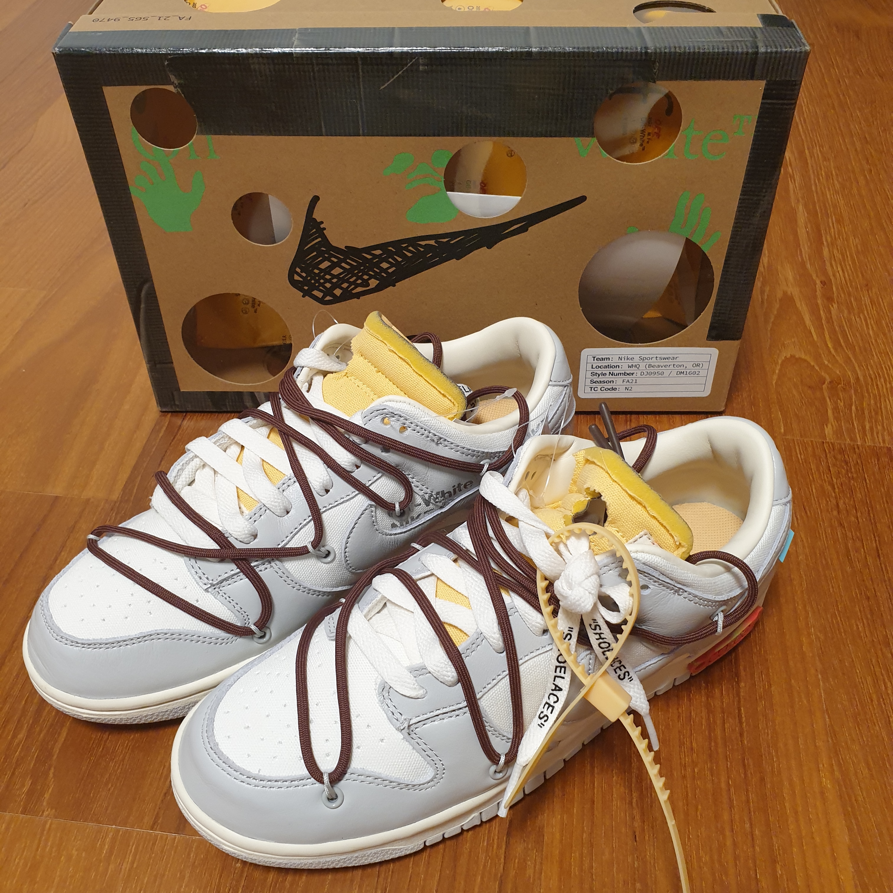 Nike x Off-White Dunk Low The 50 - Lot 46 착용 스타일 - 2