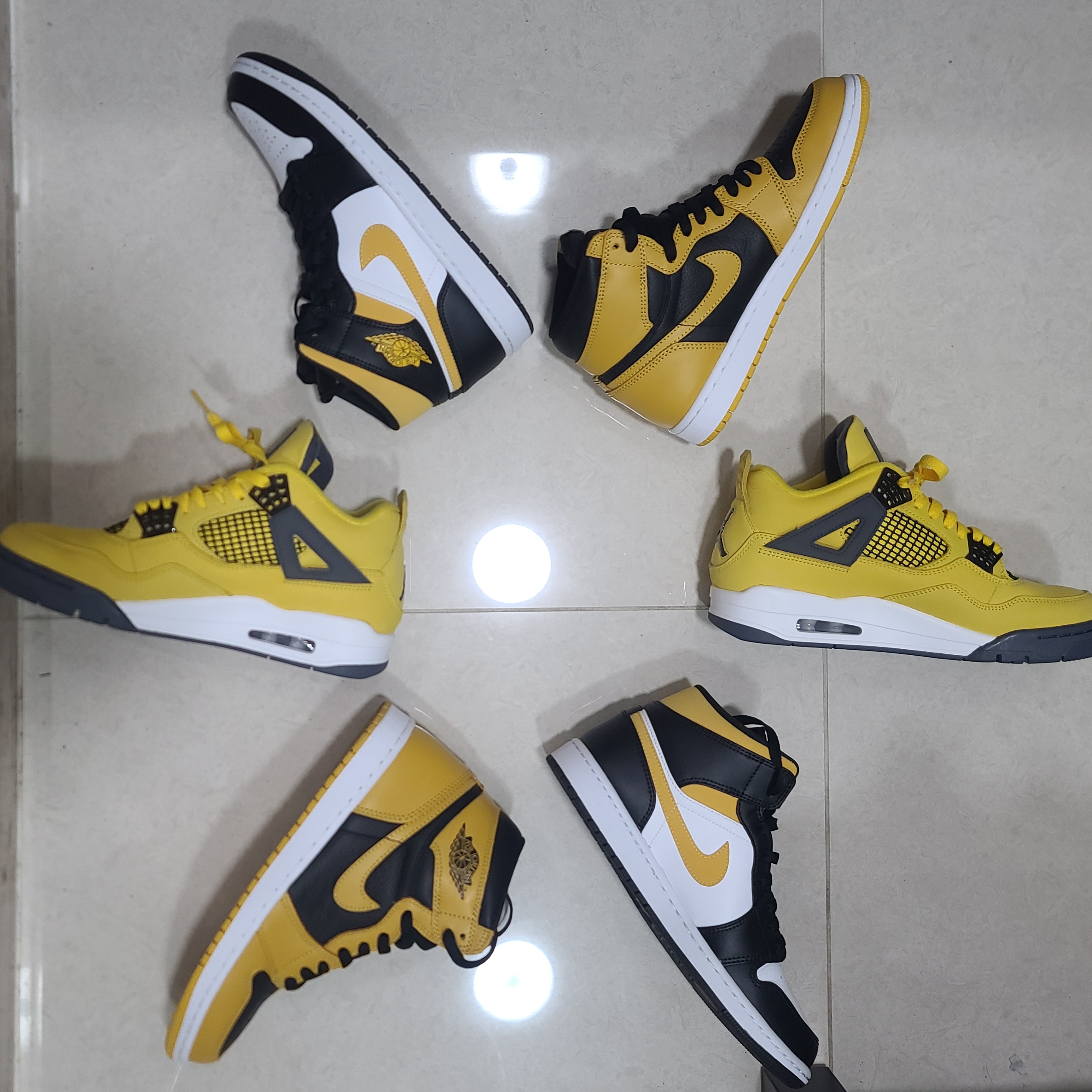 Jordan 1 Retro High OG Pollen, Jordan 1 Mid Pollen 착용 스타일