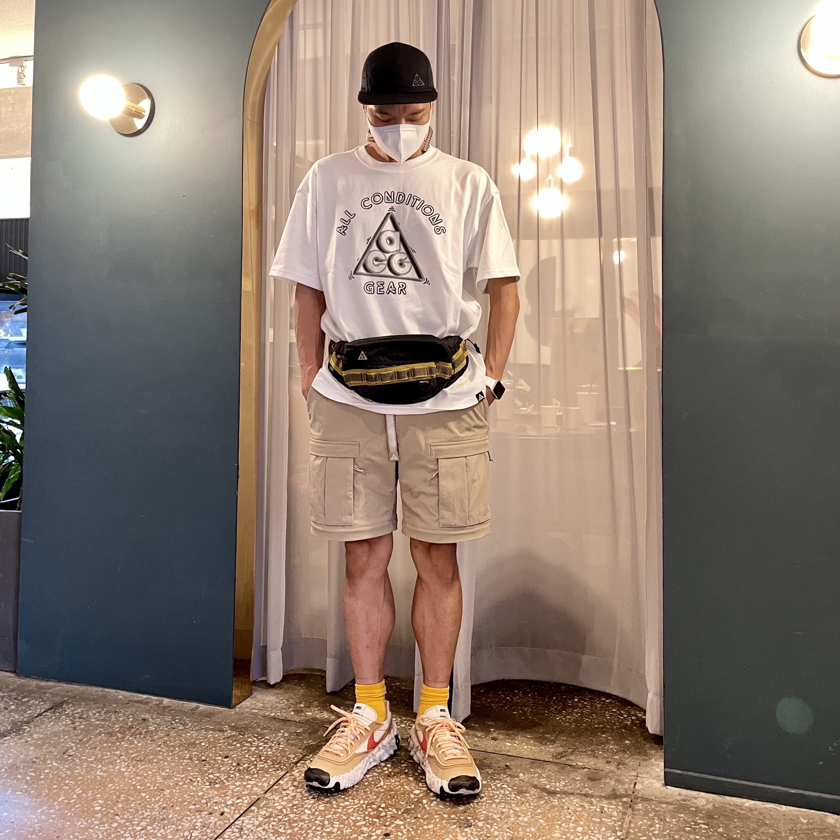 Nike Overbreak SP Fossil, Nike ACG Smith Summit Pants Khaki - Asia 착용 스타일 - 2