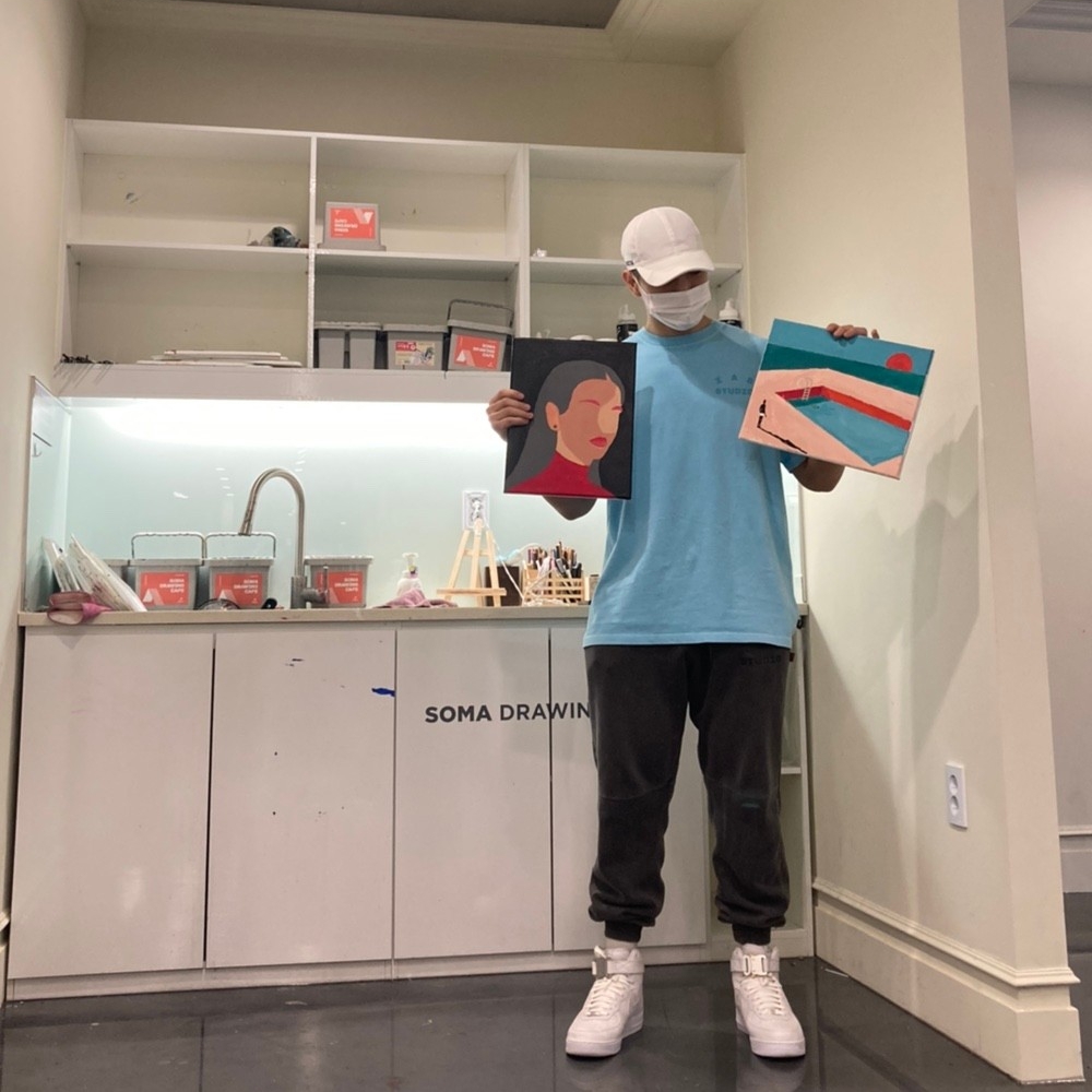 Nike x 1017 Alyx 9SM Air Force 1 High Triple White 2020, IAB Studio Pigment T-Shirt Cyan 착용 스타일 - 3