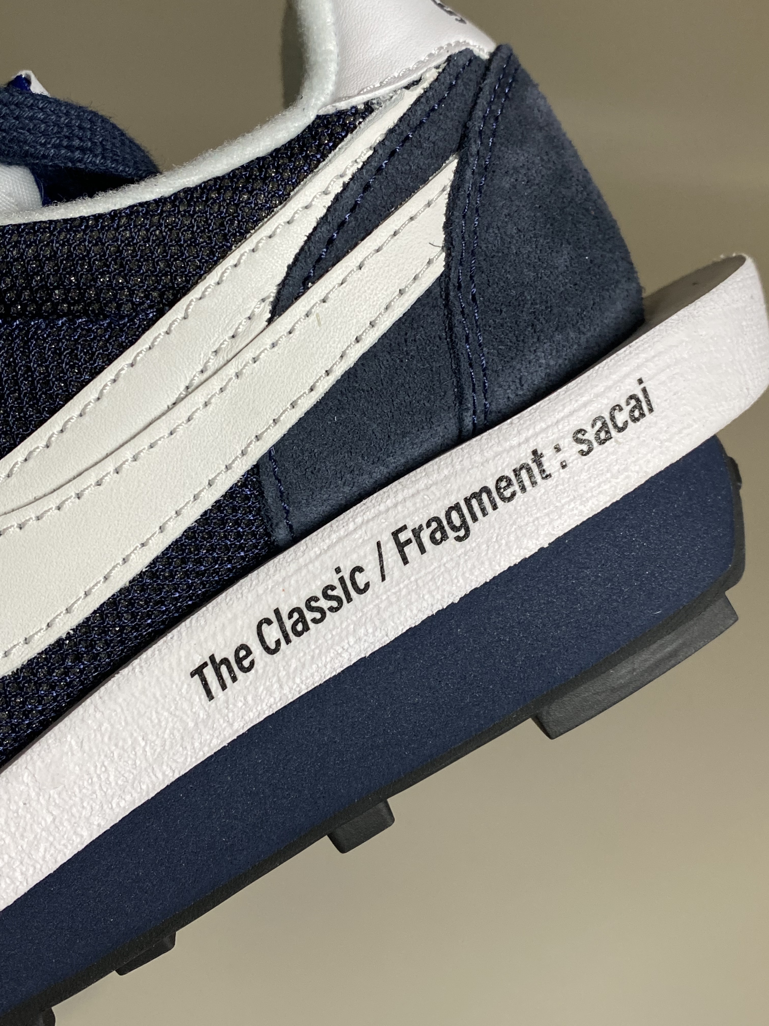 Nike x Sacai x Fragment LDWaffle Blackened Blue 착용 스타일 - 5