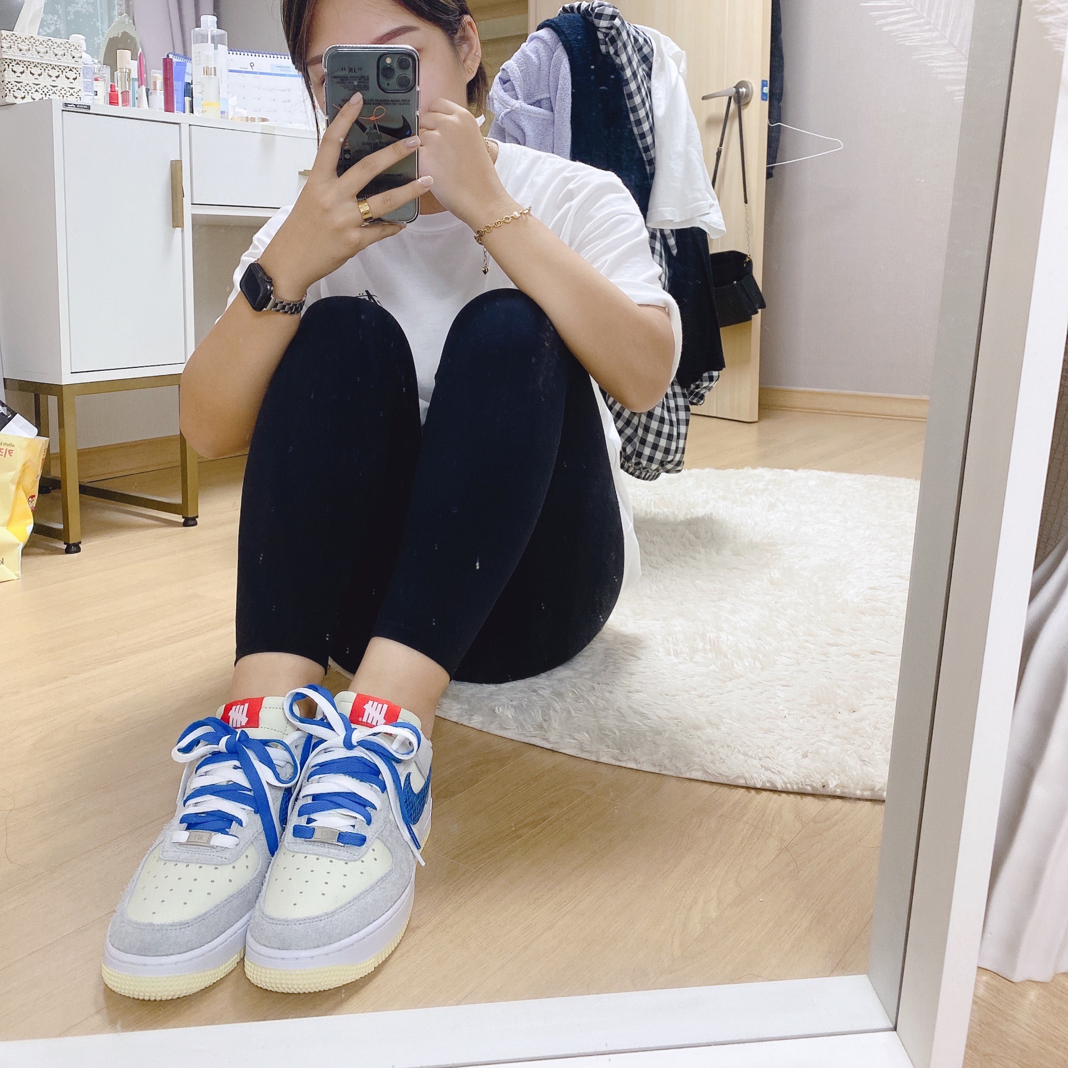 Nike x Undefeated Air Force 1 Low SP 5 On It, Nike x Undefeated Dunk Low SP 5 On It 착용 스타일