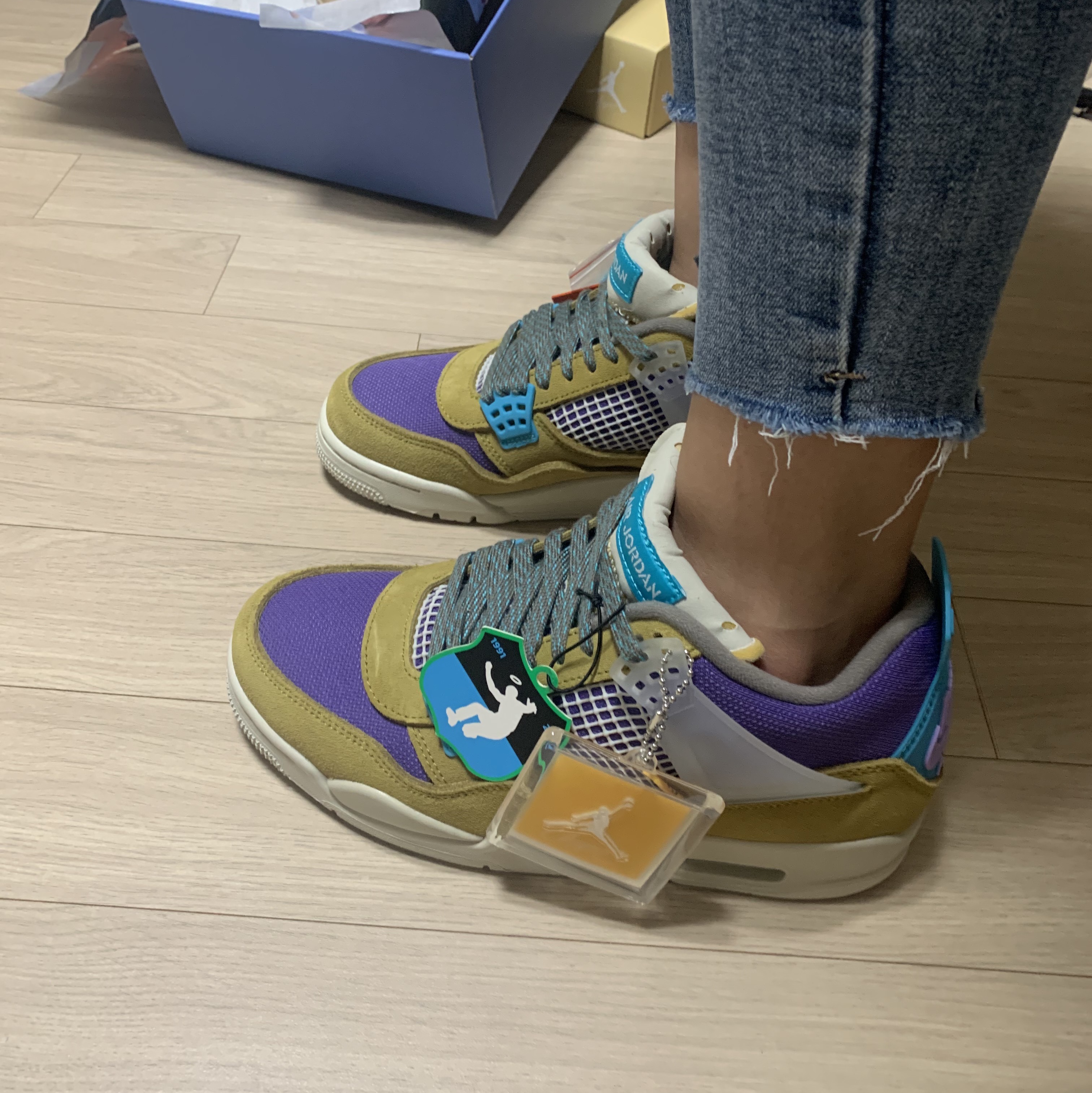 Jordan 4 x Union Retro SP Desert Moss 착용 스타일