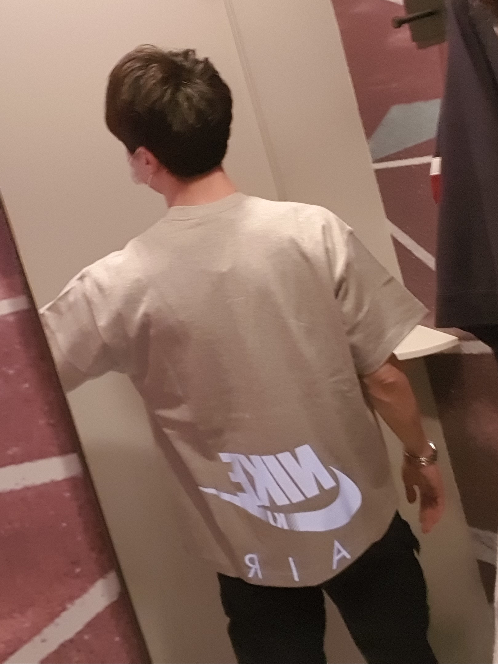 Nike x Kim Jones Oversized T-Shirt Grey Heather - US/EU 착용 스타일