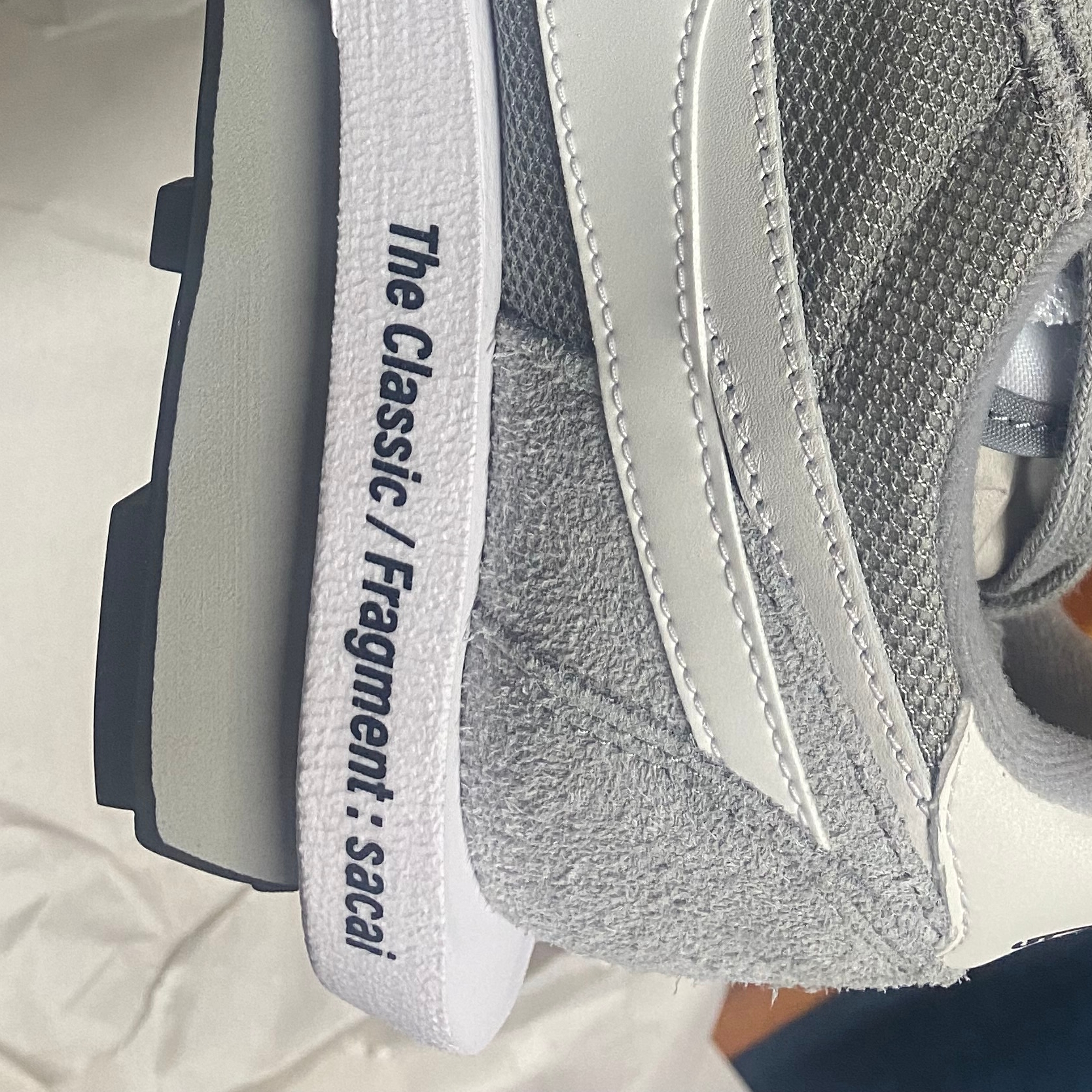 Nike x Sacai x Fragment LDWaffle Light Smoke Grey, Nike x Sacai LDWaffle Black 착용 스타일 - 4