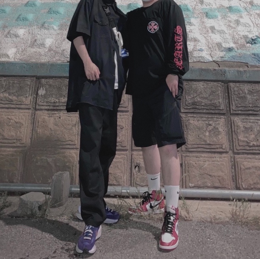 Jordan 1 Retro High OG Chicago 2015, Nike x Sacai VaporWaffle Dark Iris 착용 스타일