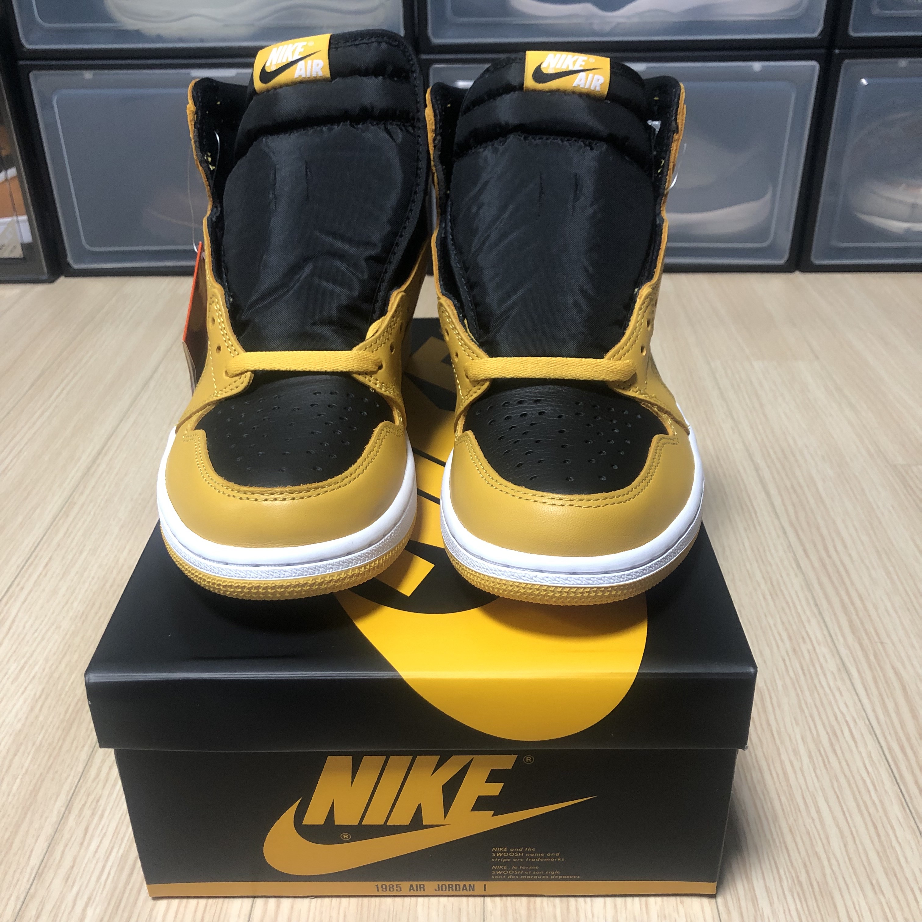 Jordan 1 Retro High OG Pollen, Nike Dunk High SP Varsity Maize 착용 스타일 - 2