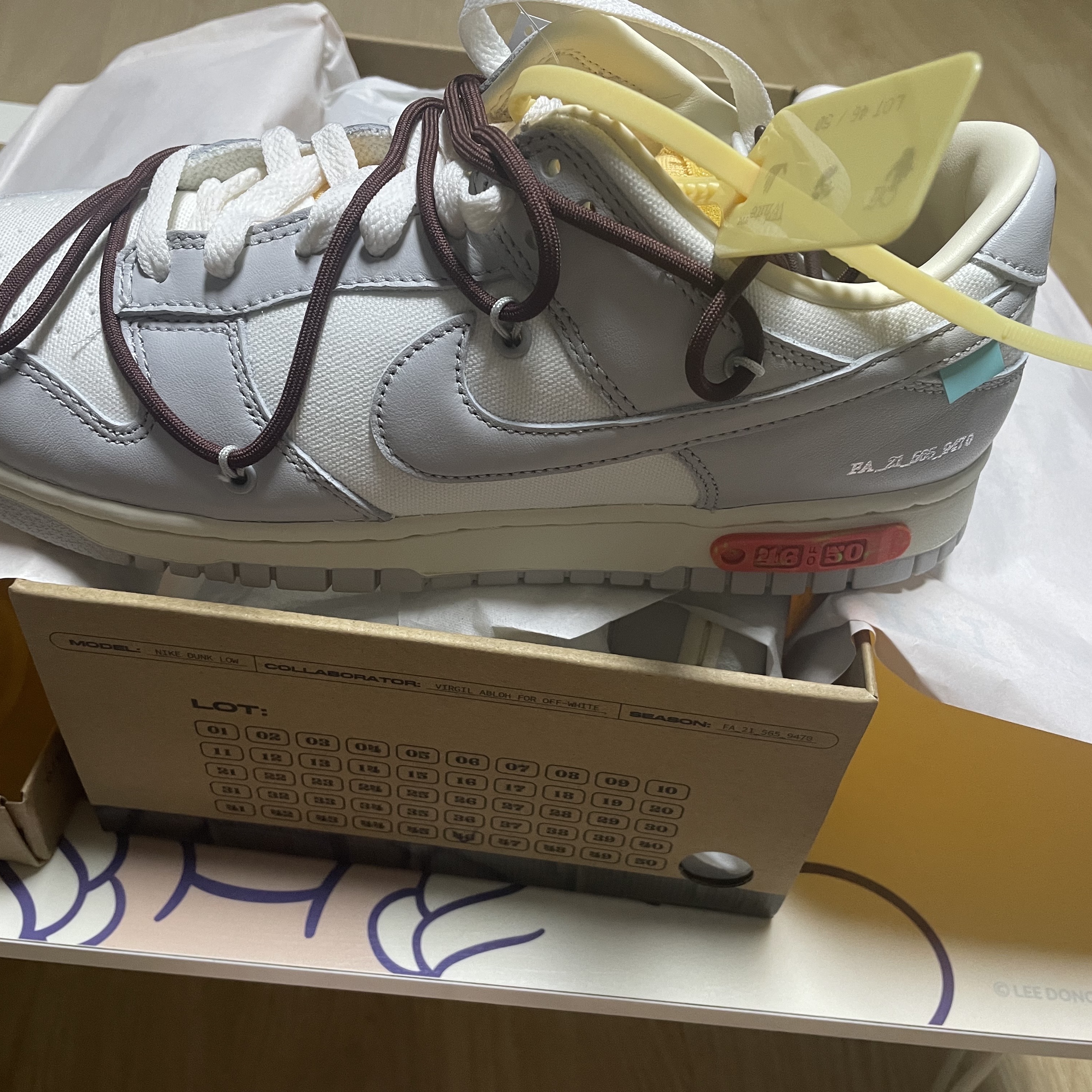 Nike x Off-White Dunk Low The 50 - Lot 46 착용 스타일 - 4