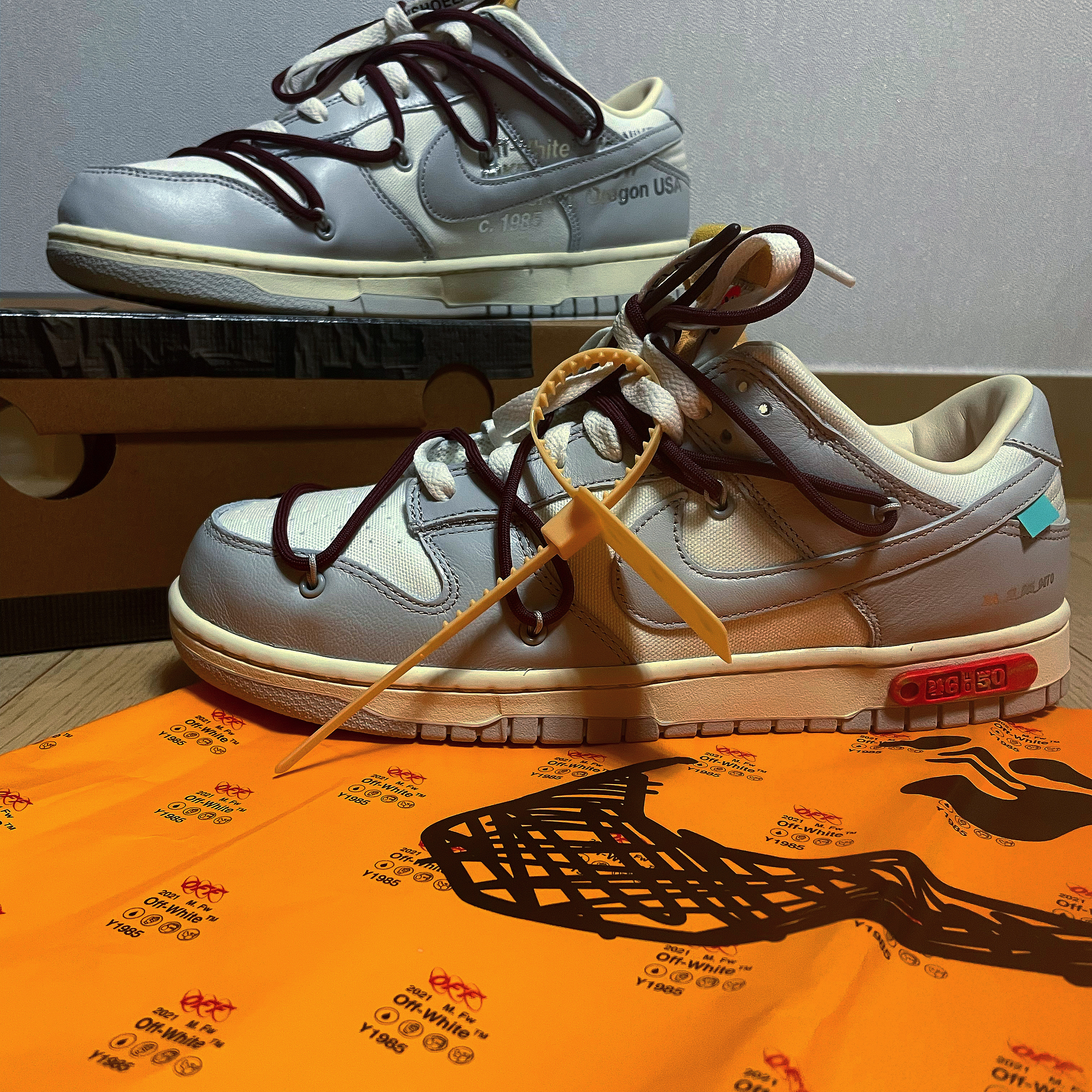 Nike x Off-White Dunk Low The 50 - Lot 46 착용 스타일