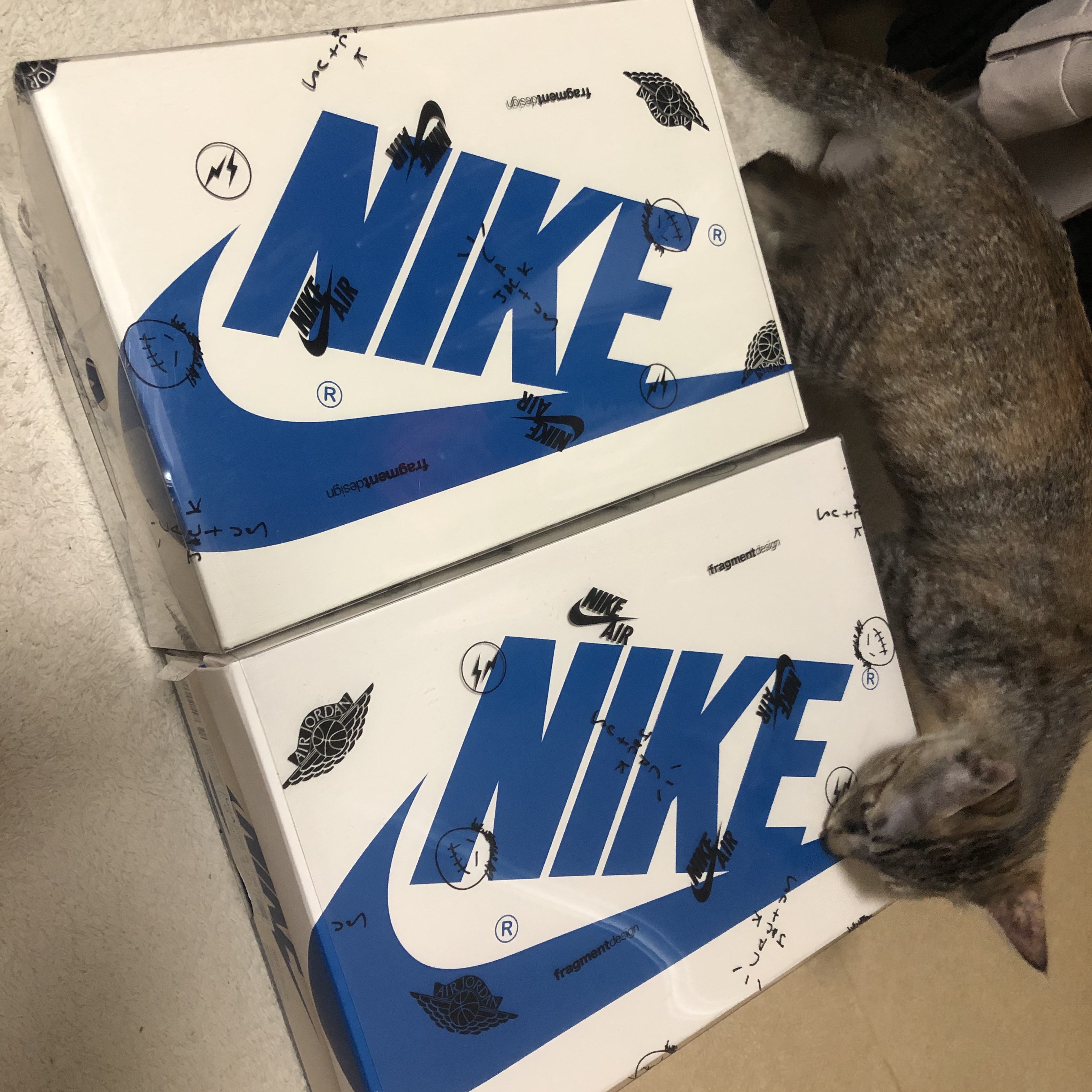 Jordan 1 x Travis Scott x Fragment Retro Low OG SP Military Blue 착용 스타일 - 2