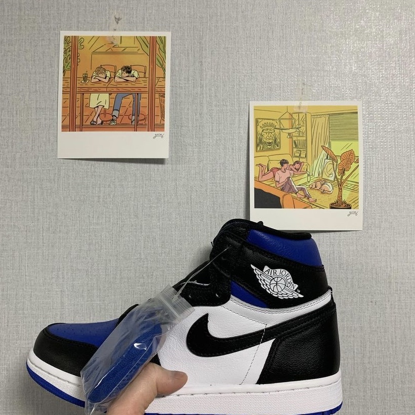 Jordan 1 Retro High OG Royal Toe 착용 스타일 - 2