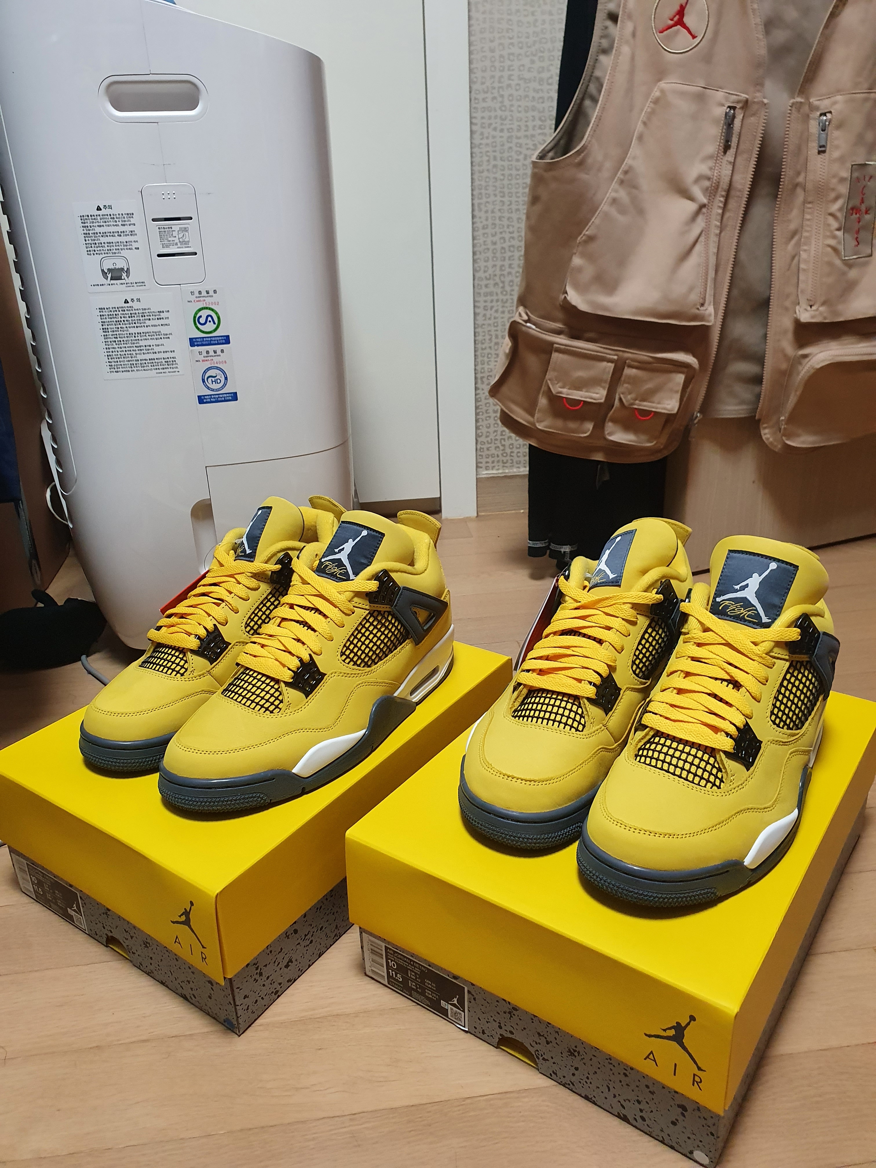 Jordan 4 Retro Tour Yellow 착용 스타일 - 1