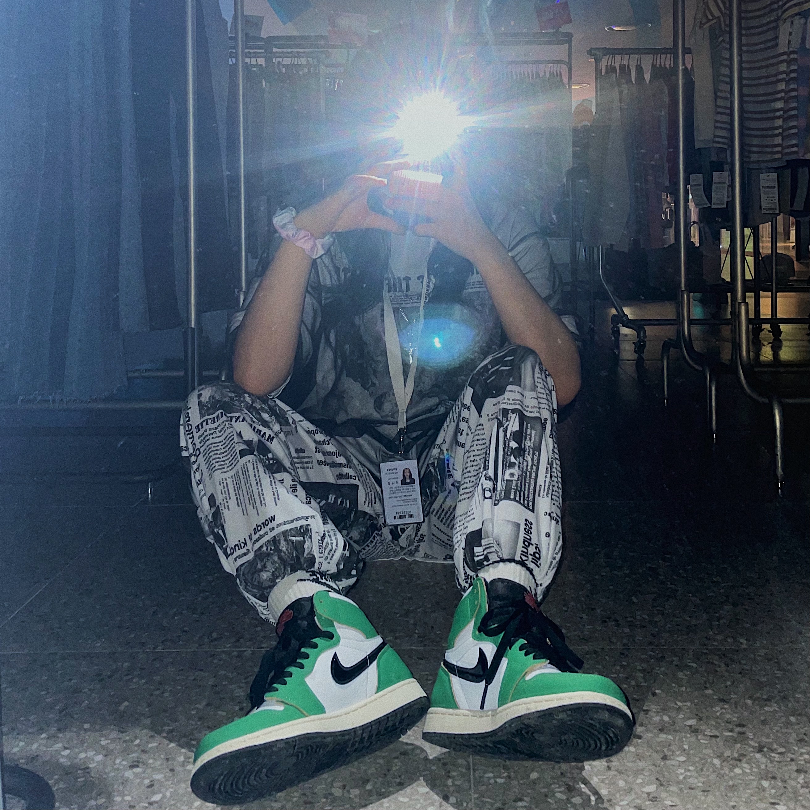 (W) Jordan 1 Retro High OG Lucky Green 착용 스타일
