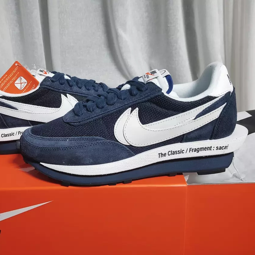 Nike x Sacai x Fragment LDWaffle Blackened Blue 착용 스타일