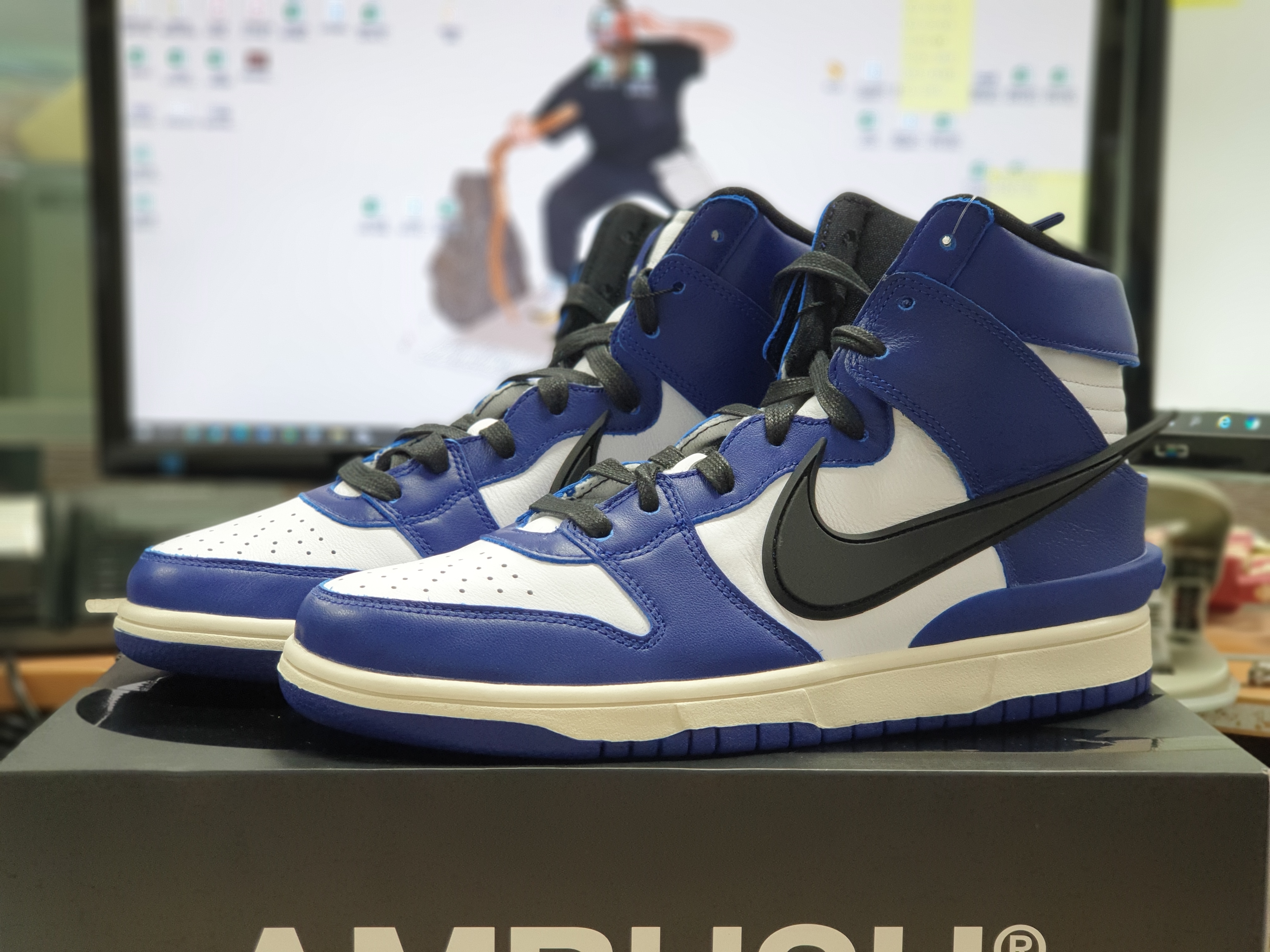 Nike x Ambush Dunk High Deep Royal Blue 착용 스타일