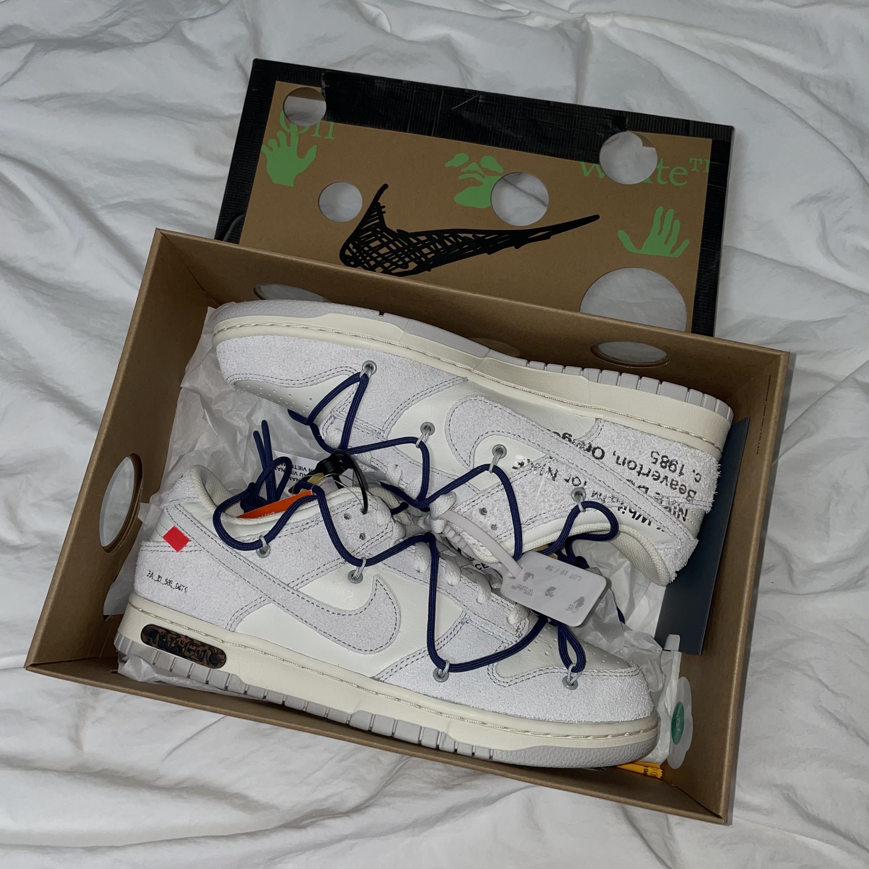 Nike x Off-White Dunk Low The 50 - Lot 18 착용 스타일 - 2