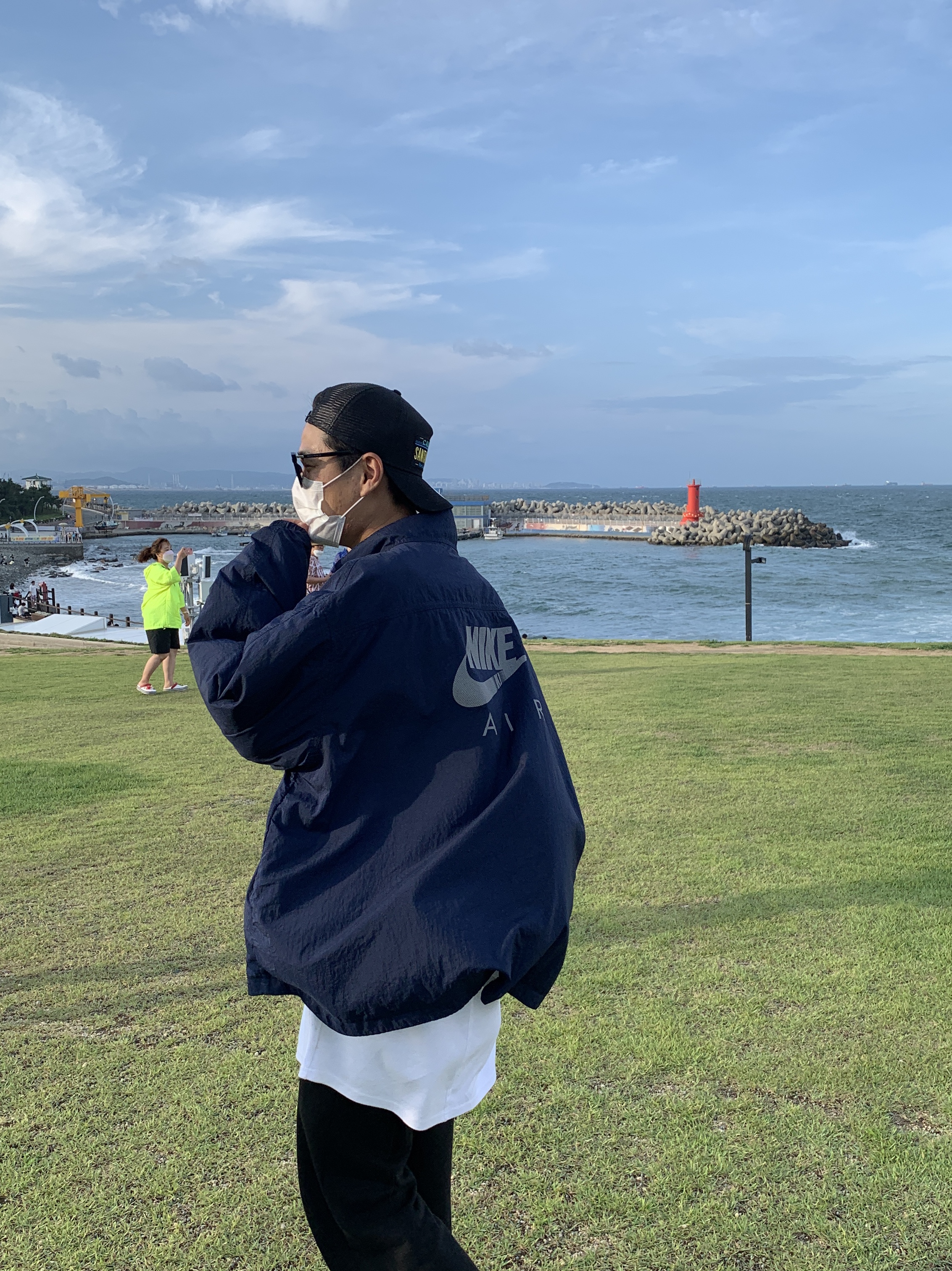Nike x Kim Jones Reversible Wind Breaker Navy - US/EU 착용 스타일 - 1