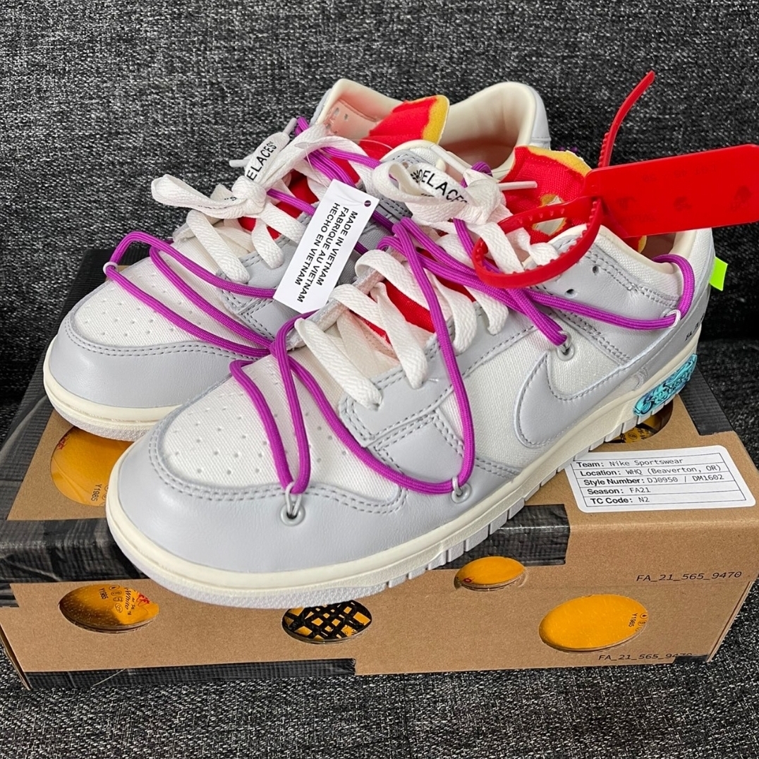 Nike x Off-White Dunk Low The 50 - Lot 45 착용 스타일