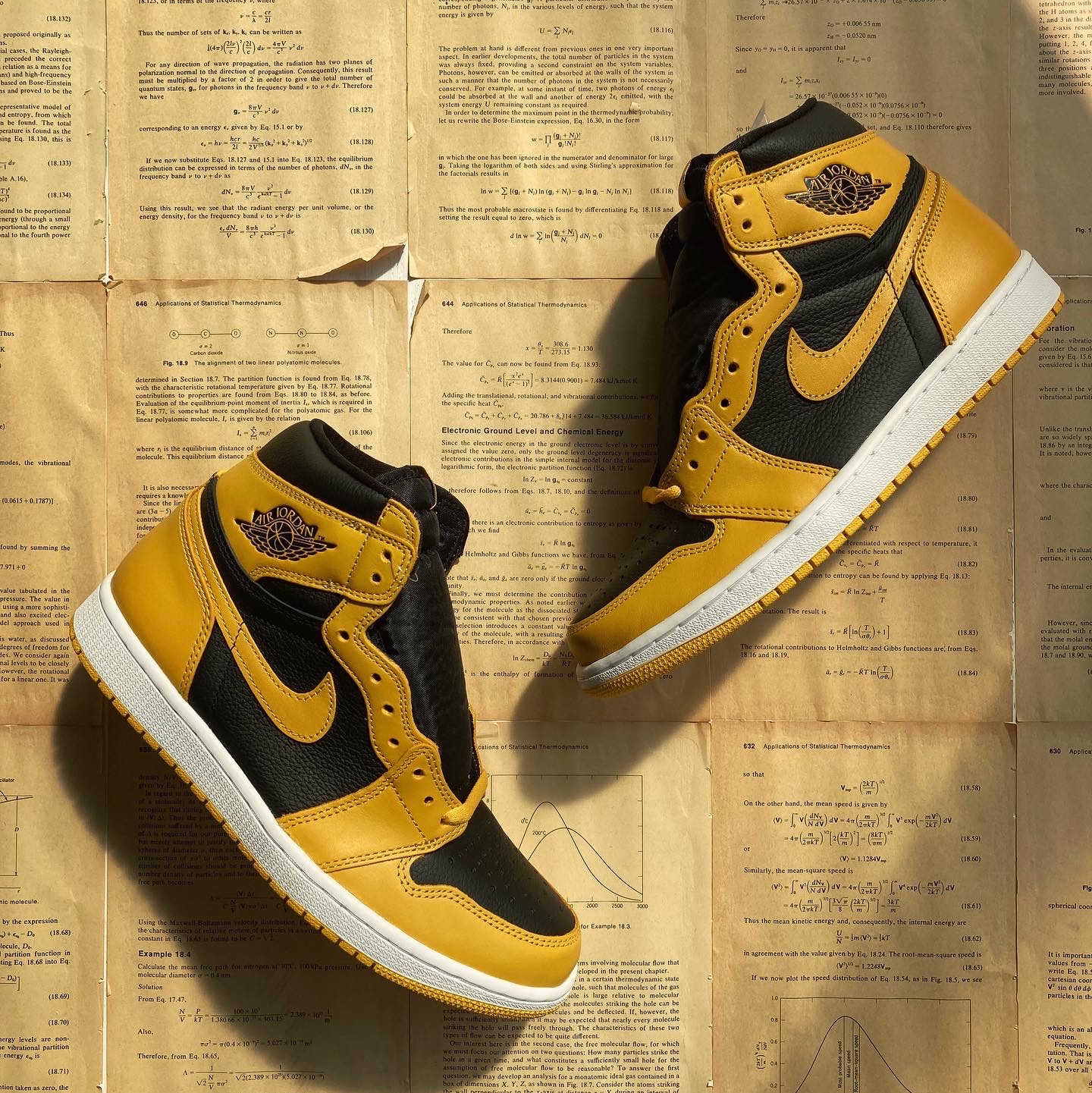 Jordan 1 Retro High OG Pollen, Jordan 4 Retro Tour Yellow 착용 스타일 - 2