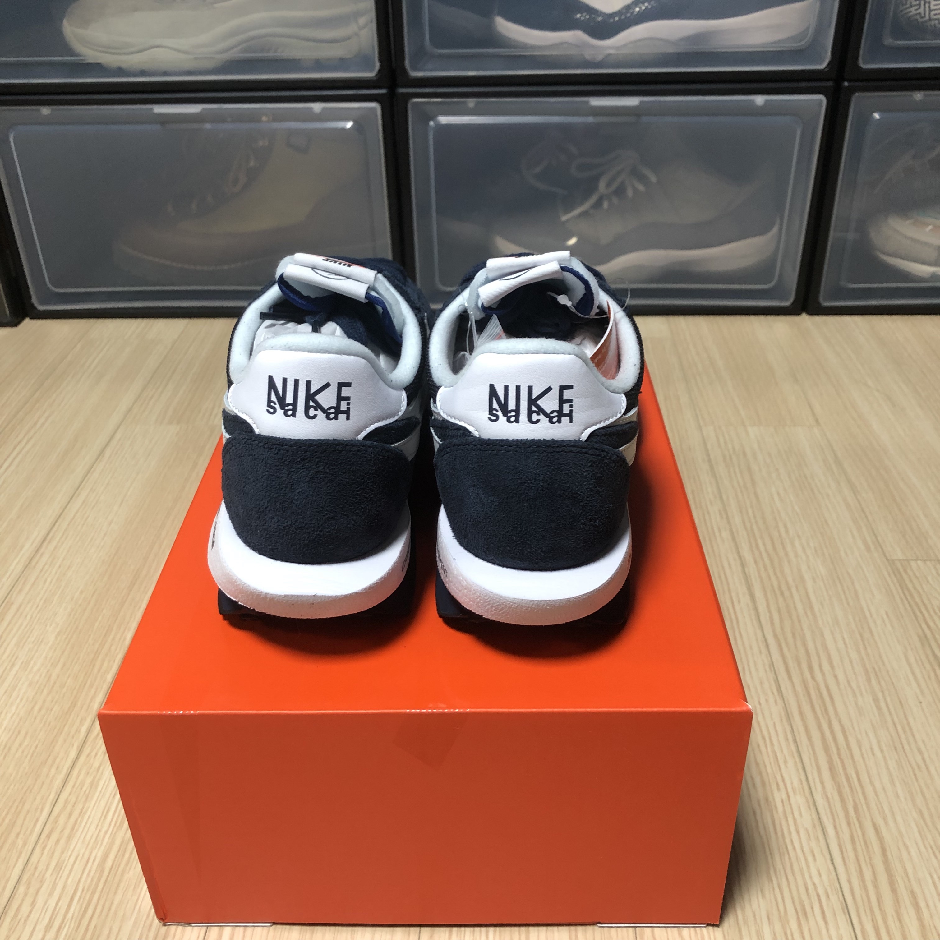 Nike x Sacai x Fragment LDWaffle Blackened Blue 착용 스타일 - 3