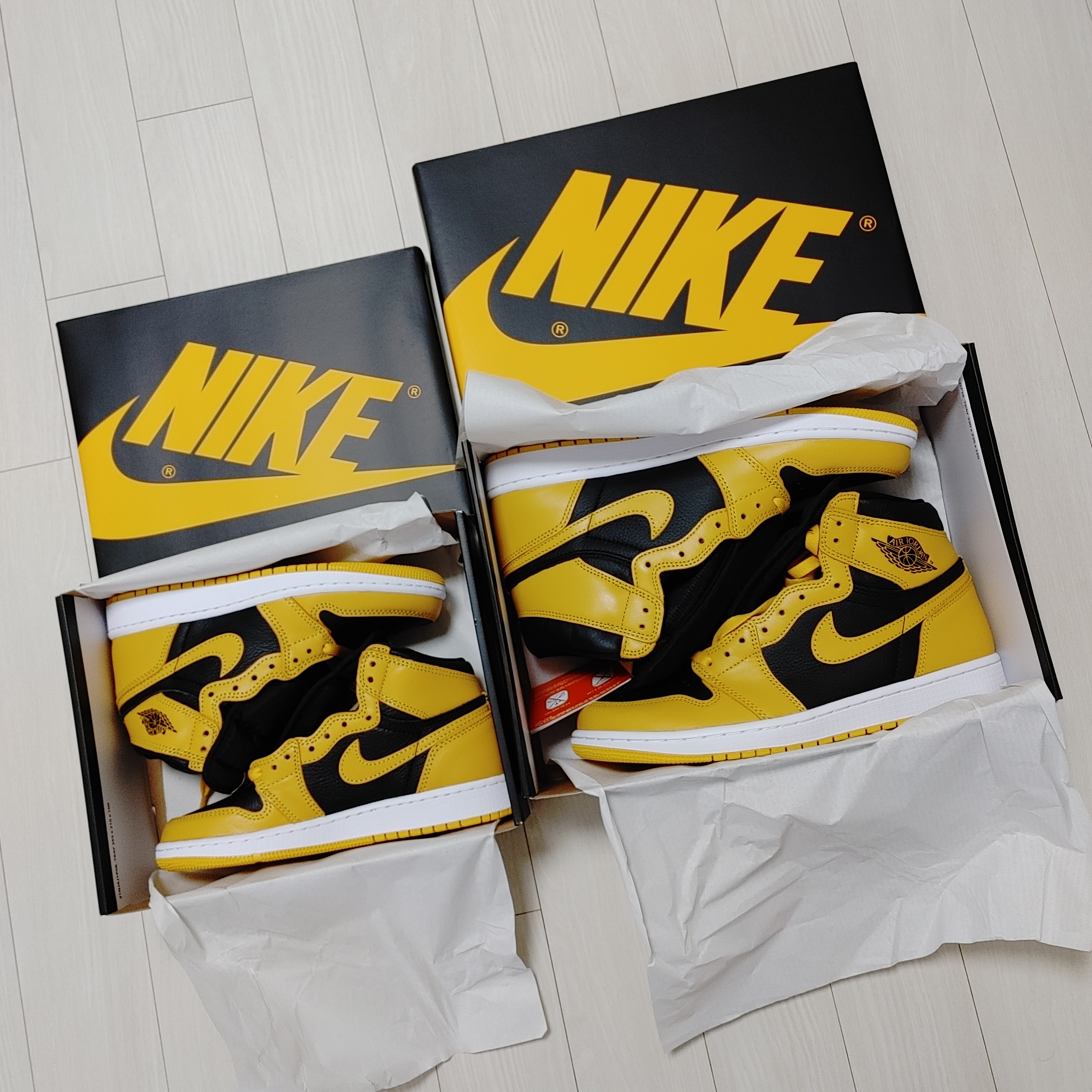Jordan 1 Retro High OG Pollen, (GS) Jordan 1 Retro High OG Pollen ์ฐฉ์ฉ ์คํ์ผ